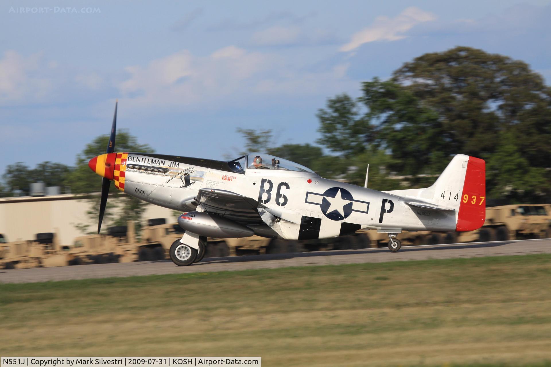 N551J, 1957 North American P-51D Mustang C/N 44-74230, AirVenture 2009
