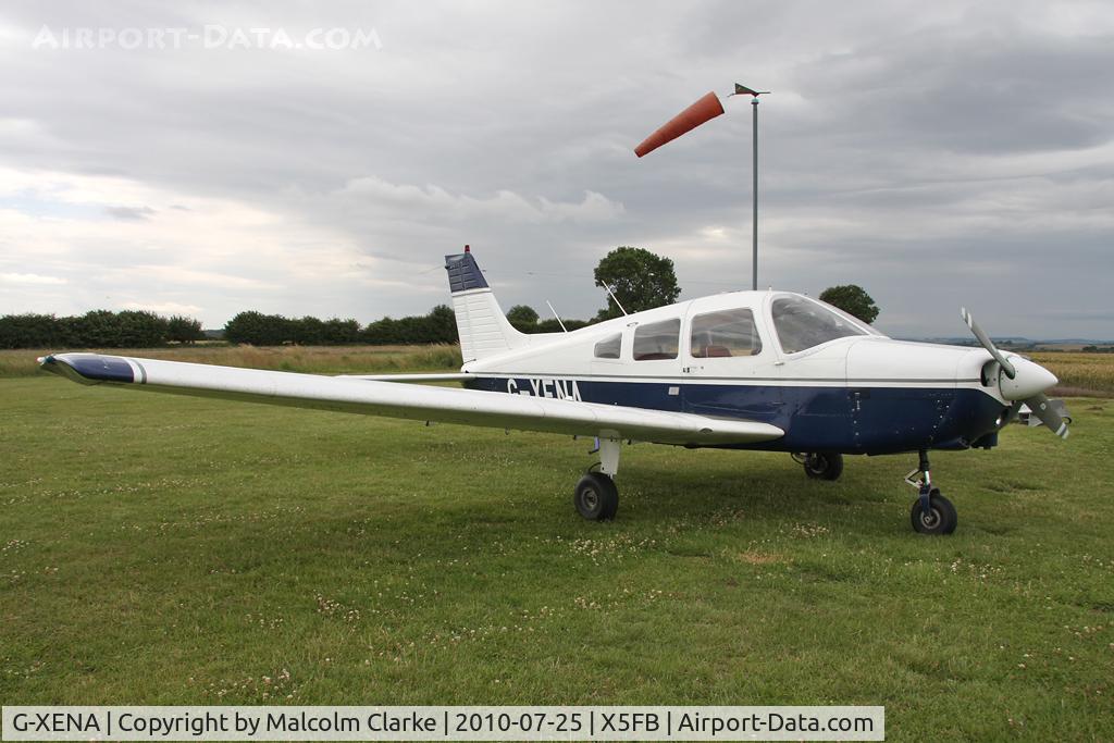 G-XENA, 1977 Piper PA-28-161 Cherokee Warrior II C/N 28-7716158, Piper PA-28-161 Cherokee Arrow at Fishburn Airfield, UK in July 2010.