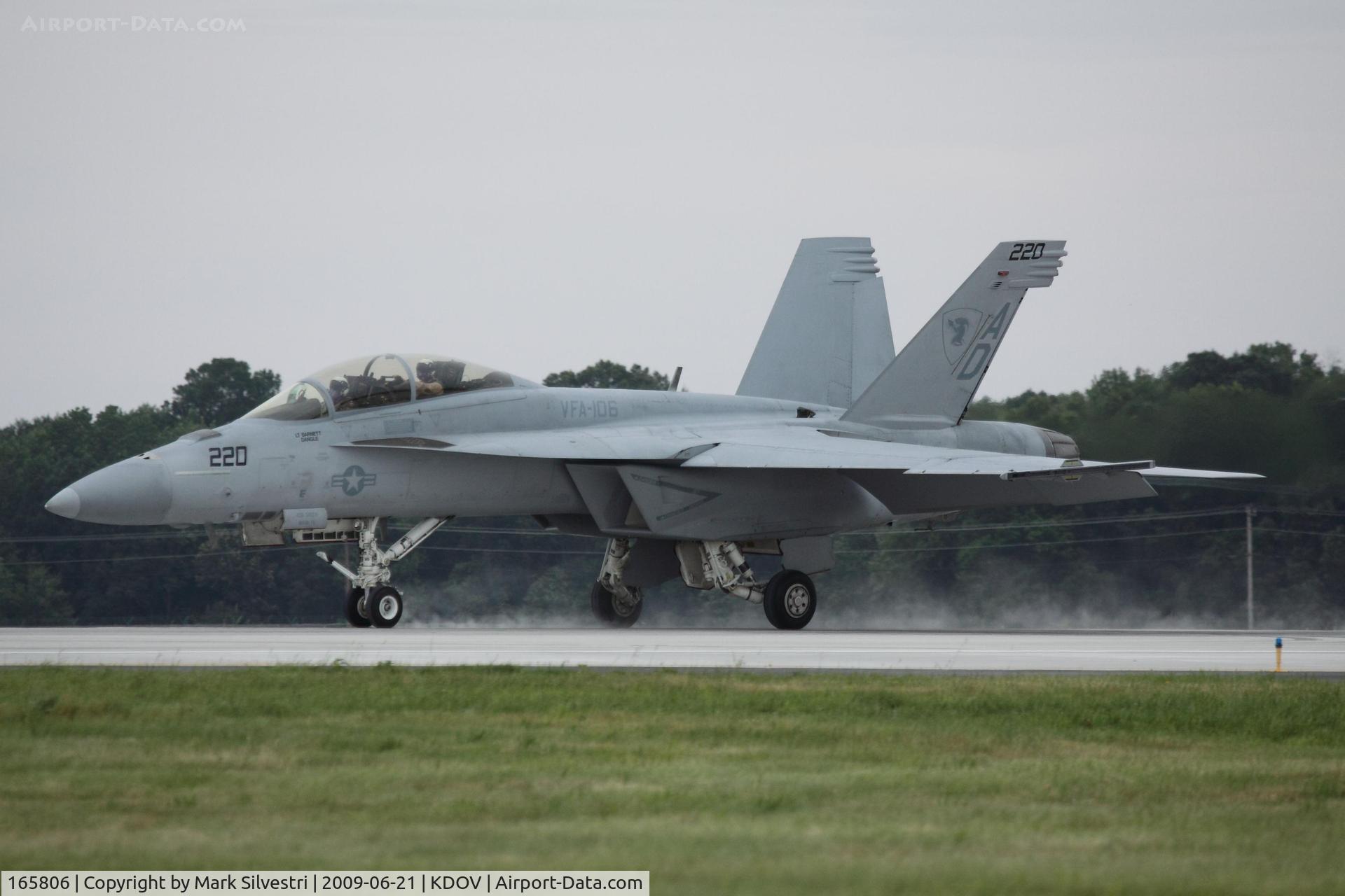 165806, Boeing F/A-18F Super Hornet C/N 1543/F032, Dover 2009