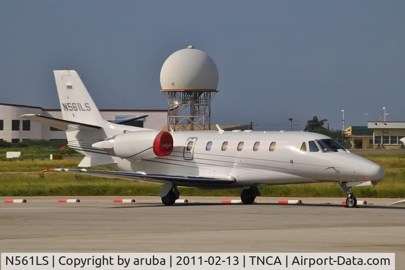N561LS, 2002 Cessna 560XL Citation Excel C/N 560-5280, N561LS parked in Aruba