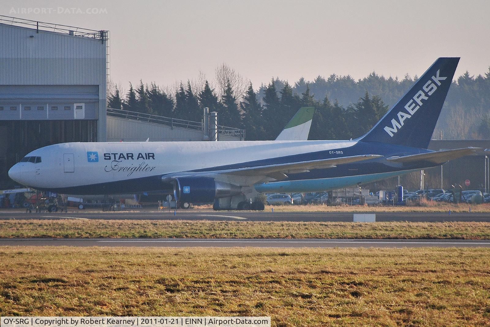 OY-SRG, 1986 Boeing 767-219 (ER) C/N 23328, Outside Air Atlantic hanger waiting for a maintenance check