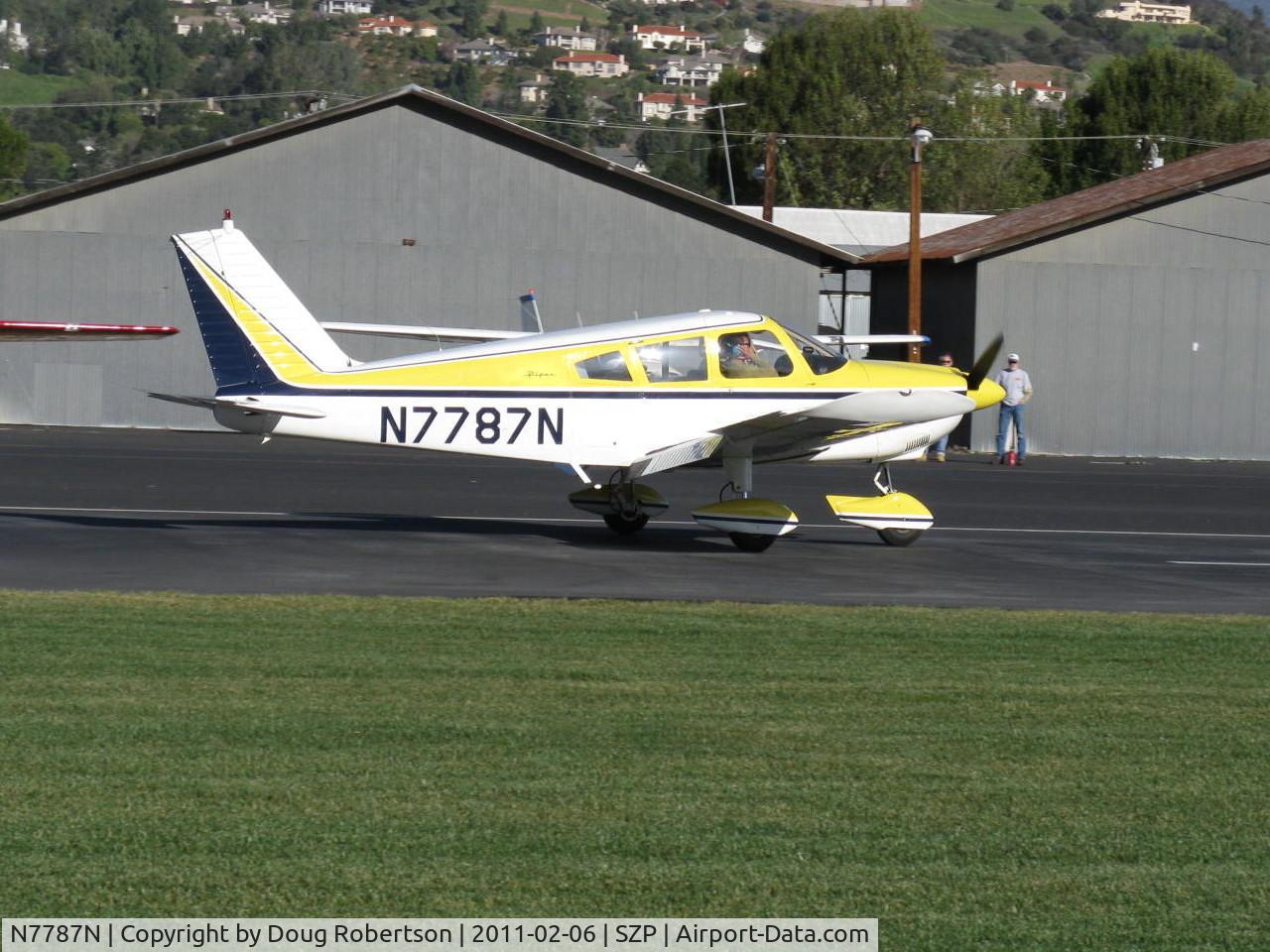 N7787N, 1969 Piper PA-28-180 Cherokee C/N 28-5235, 1969 Piper PA-28-180 CHEROKEE, Lycoming O&VO-360 180 Hp, landing roll Rwy 04