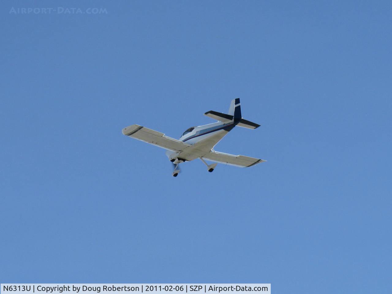 N6313U, 1997 Vans RV-6A C/N 22165, 1997 Roth VAN's RV-6A, Lycoming O&VO-360 180 Hp, takeoff climb Rwy 04
