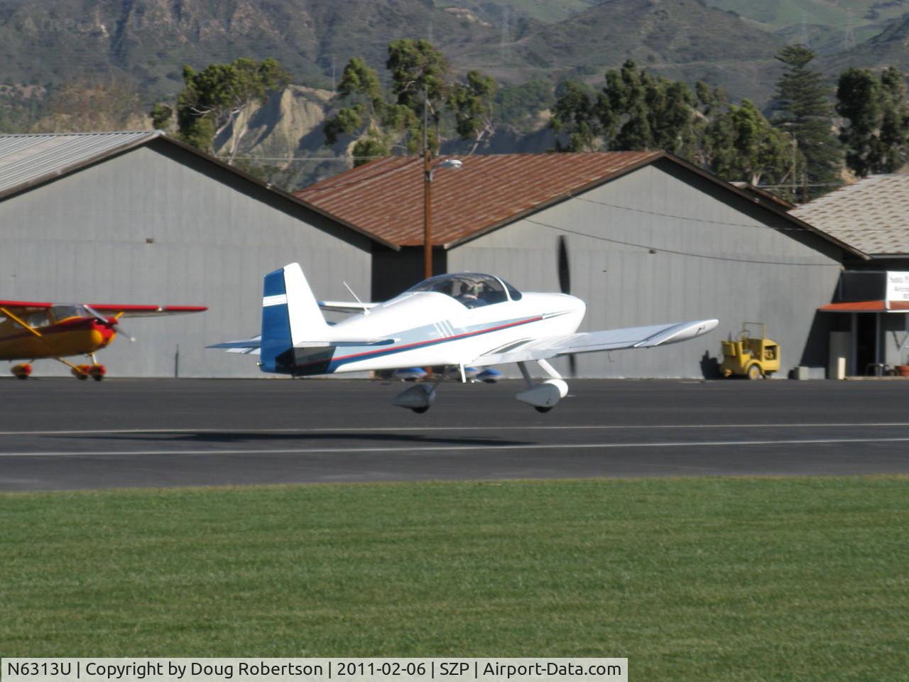 N6313U, 1997 Vans RV-6A C/N 22165, 1997 Roth VAN's RV-6A, Lycoming O&VO-360 180 Hp, landing Rwy 04