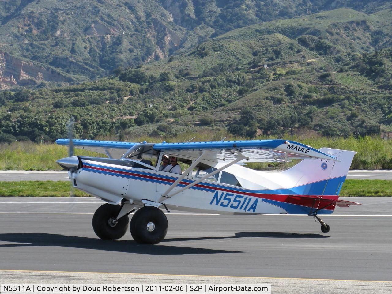 N5511A, 2002 Maule M-7-235B Super Rocket C/N 23076C, 2002 Maule M-7-235B SUPER ROCKET STOL 'Rocky', Lycoming O-540 235 Hp, tundra tires, crossing back over Rwy 04 to transient parking
