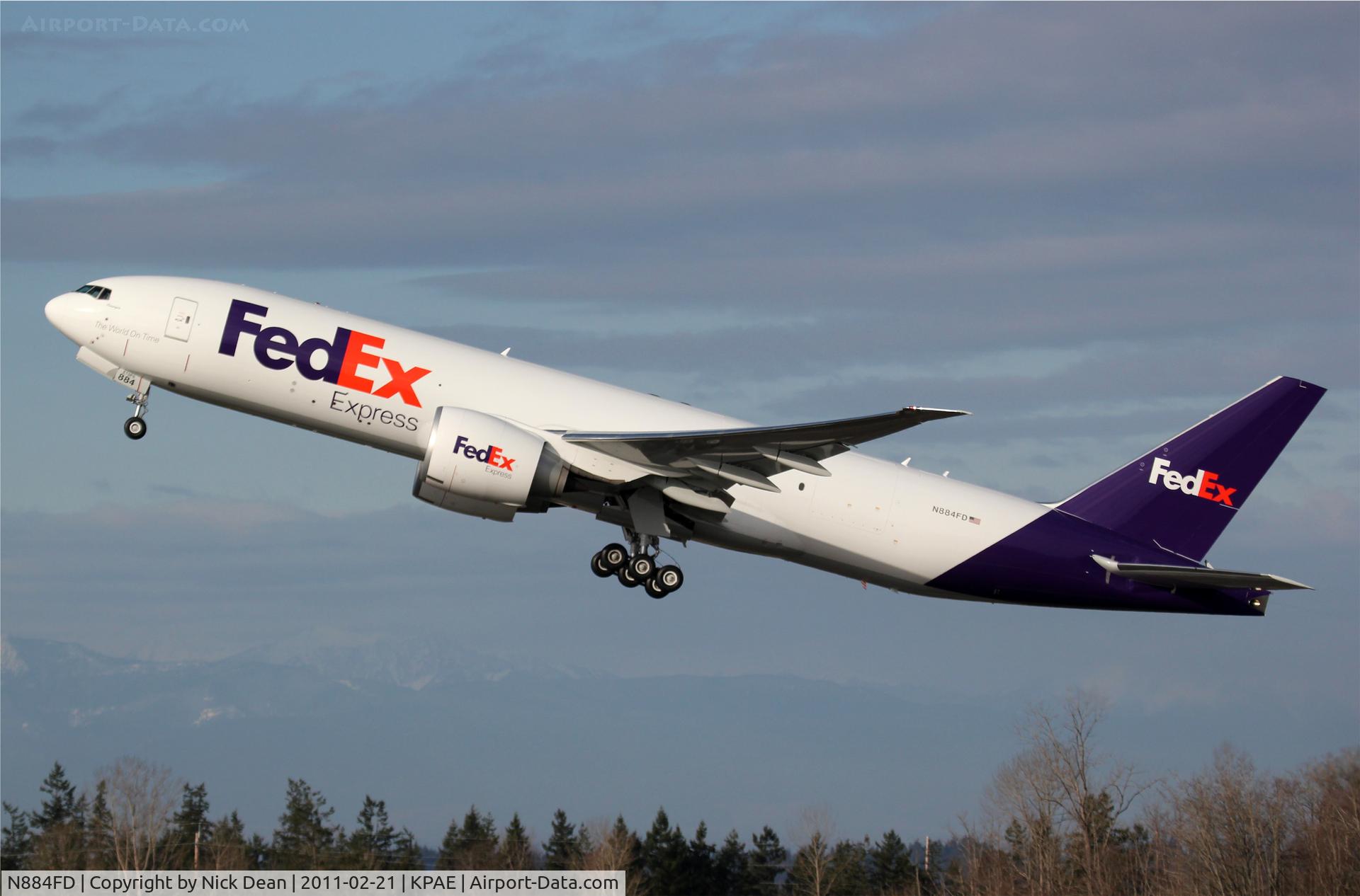 N884FD, 2010 Boeing 777-FS2 C/N 37137, KPAE Boeing 054 departing 16R on a pre delivery test flight this morning