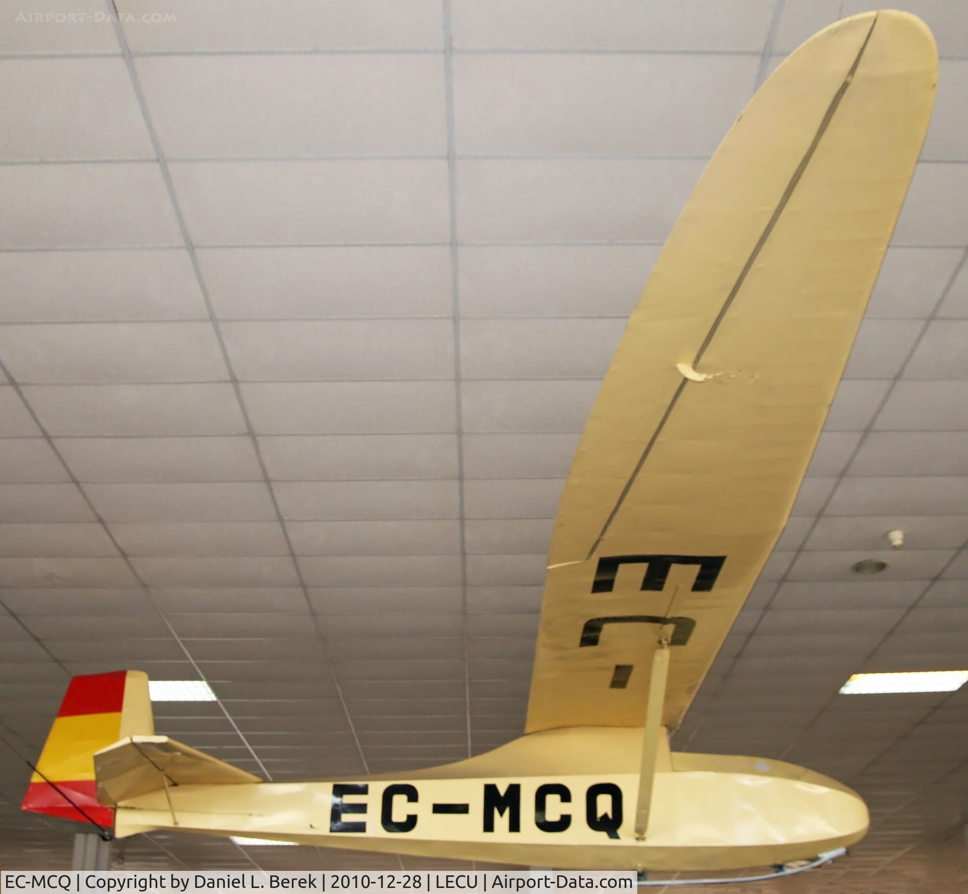 EC-MCQ, 1945 Schneider Grunau Baby C/N Not found EC-MCQ, The original 1933 German glider set a world endurance record.  This Spanish version dates to 1945 and was used for training.