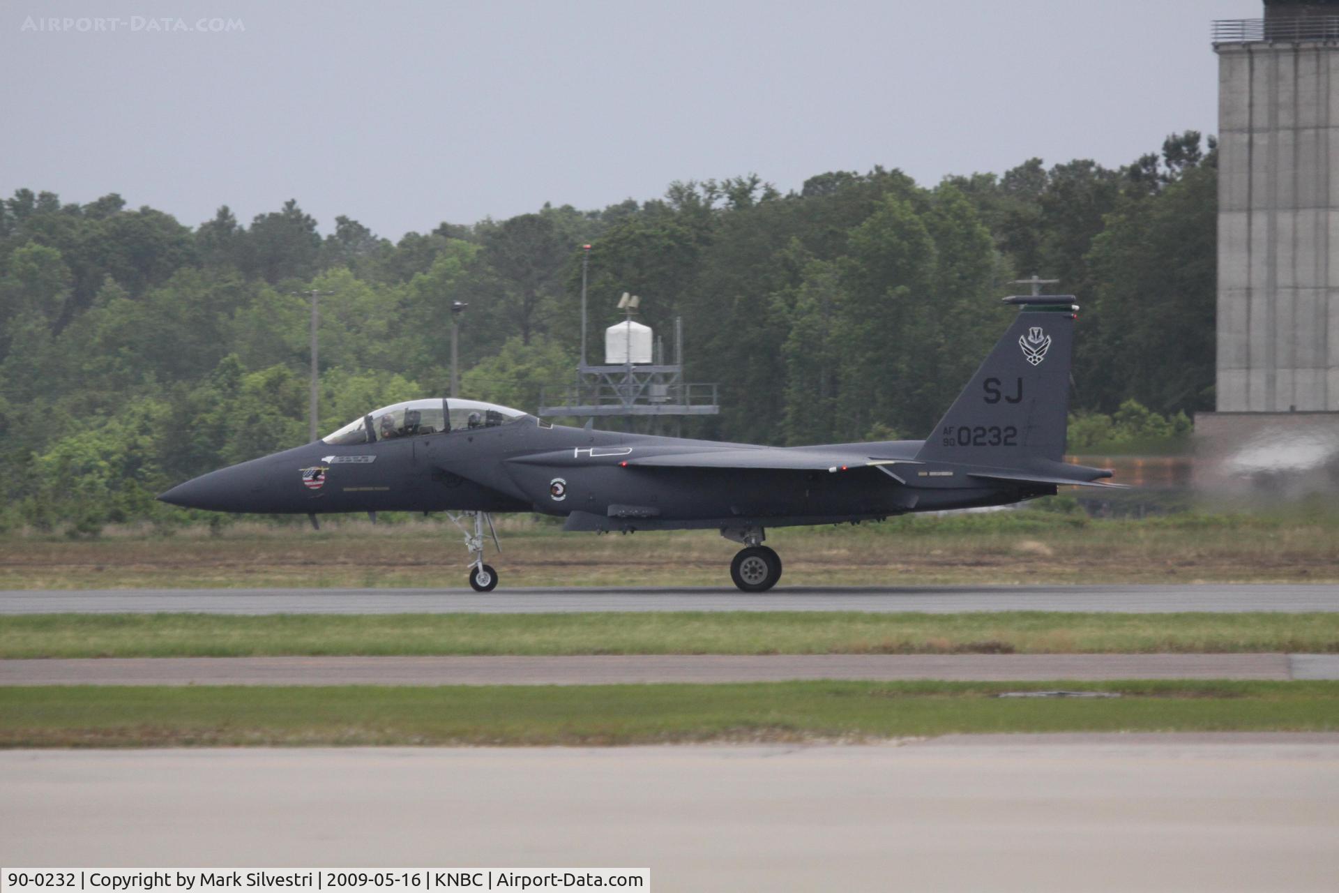 90-0232, 1990 McDonnell Douglas F-15E Strike Eagle C/N 1161/E134, MCAS Beaufort 2009