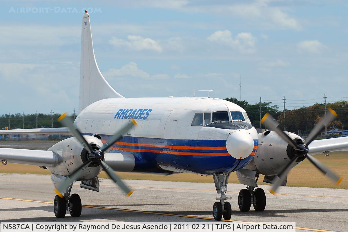 N587CA, 1957 Convair 640-440D C/N 463, {Nikon D60+Tamron SP70-300mm VC Di USD}