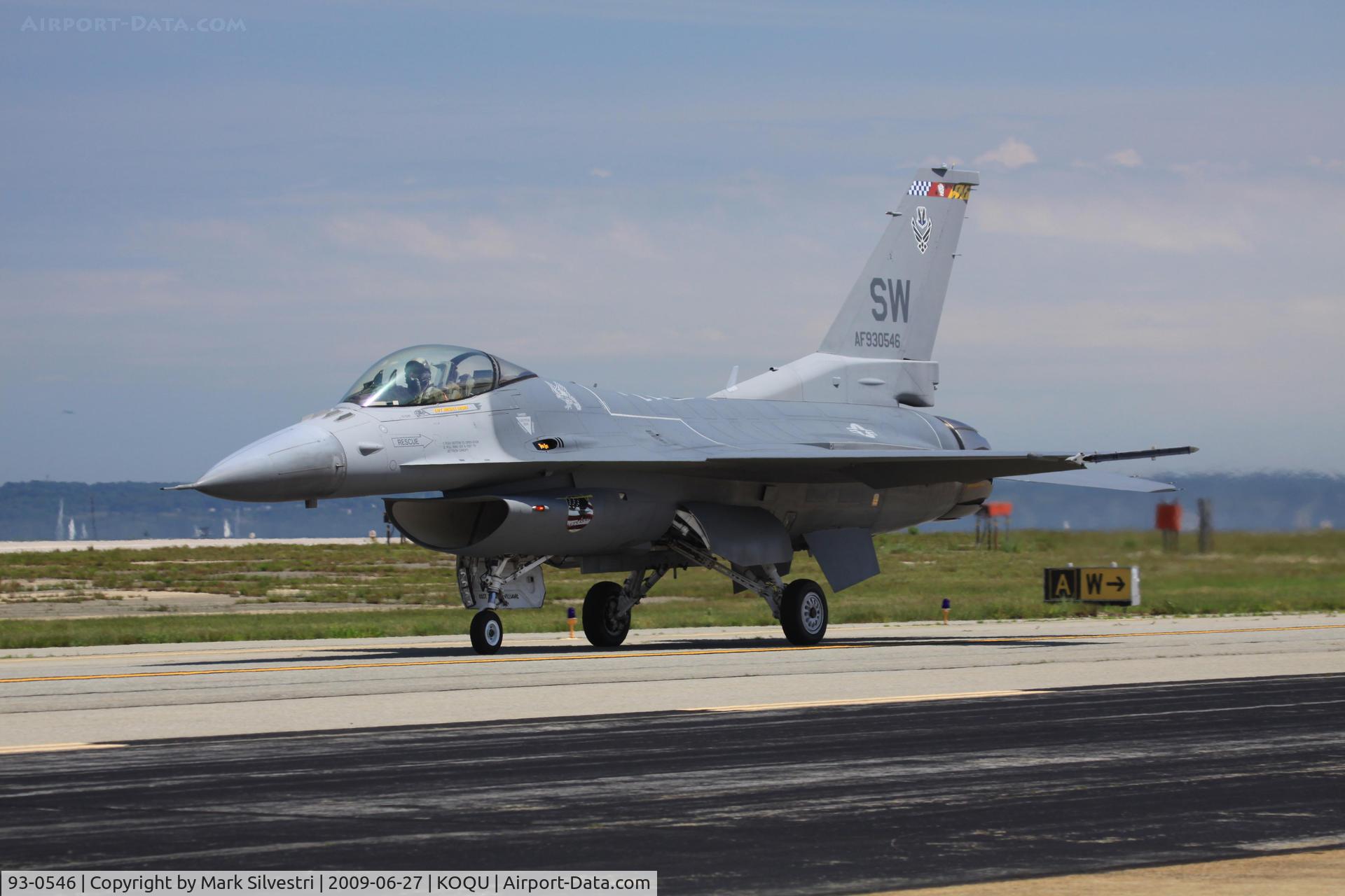 93-0546, 1993 Lockheed F-16C Fighting Falcon C/N CC-181, Quonset Point 2009