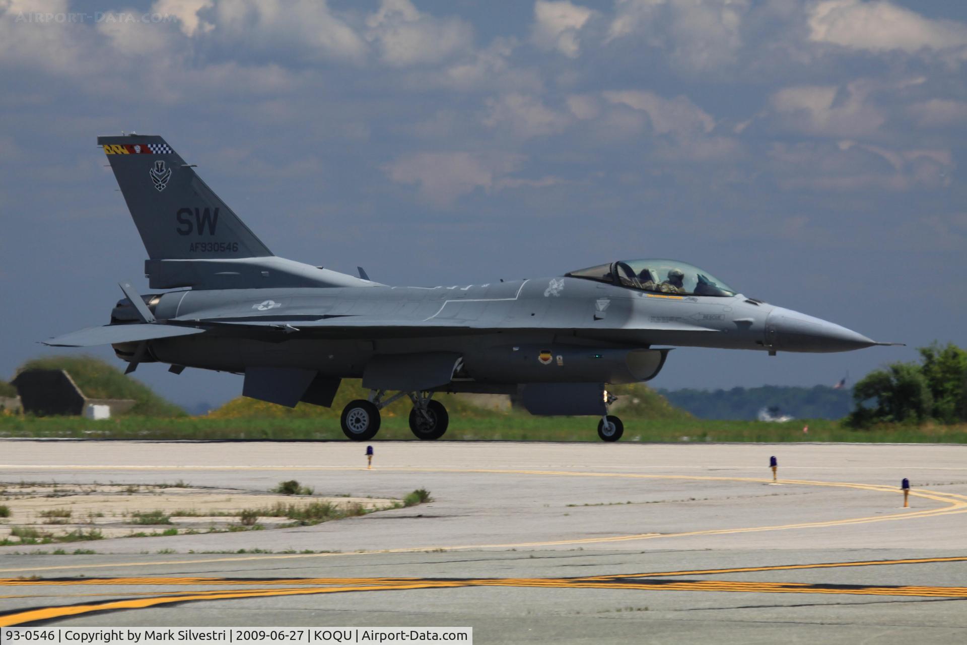 93-0546, 1993 Lockheed F-16C Fighting Falcon C/N CC-181, Quonset Point 2009