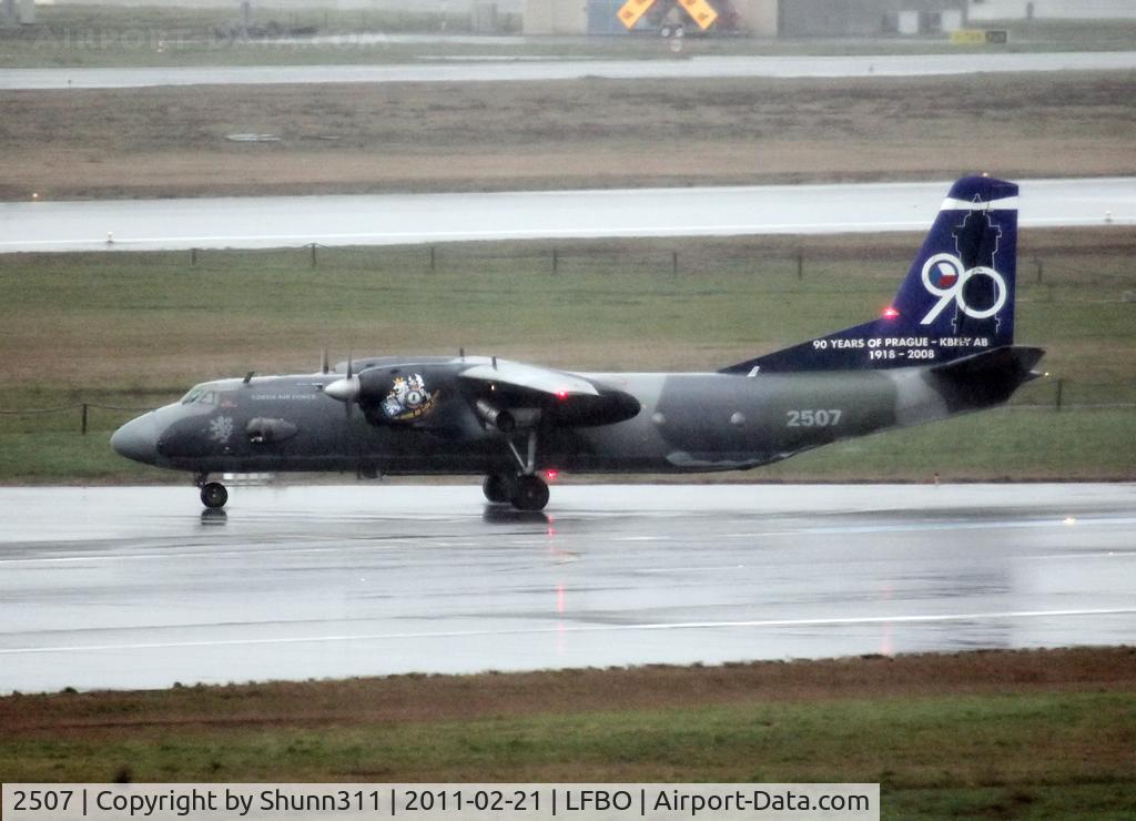 2507, Antonov An-26 C/N 12507, Taxiing to the terminal aftyer landing... Special c/s...