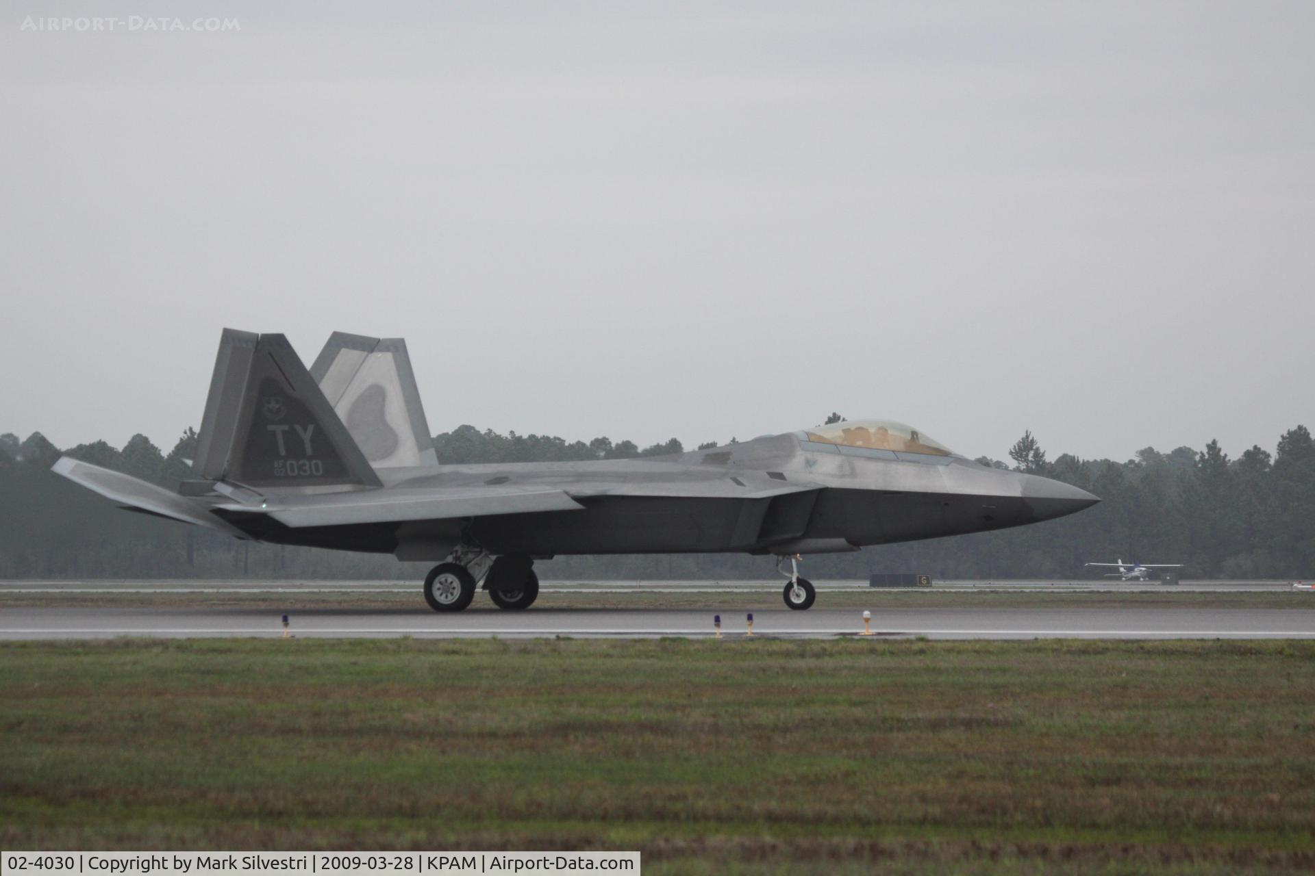 02-4030, 2002 Lockheed Martin F/A-22A Raptor C/N 4030, Tyndall 2009