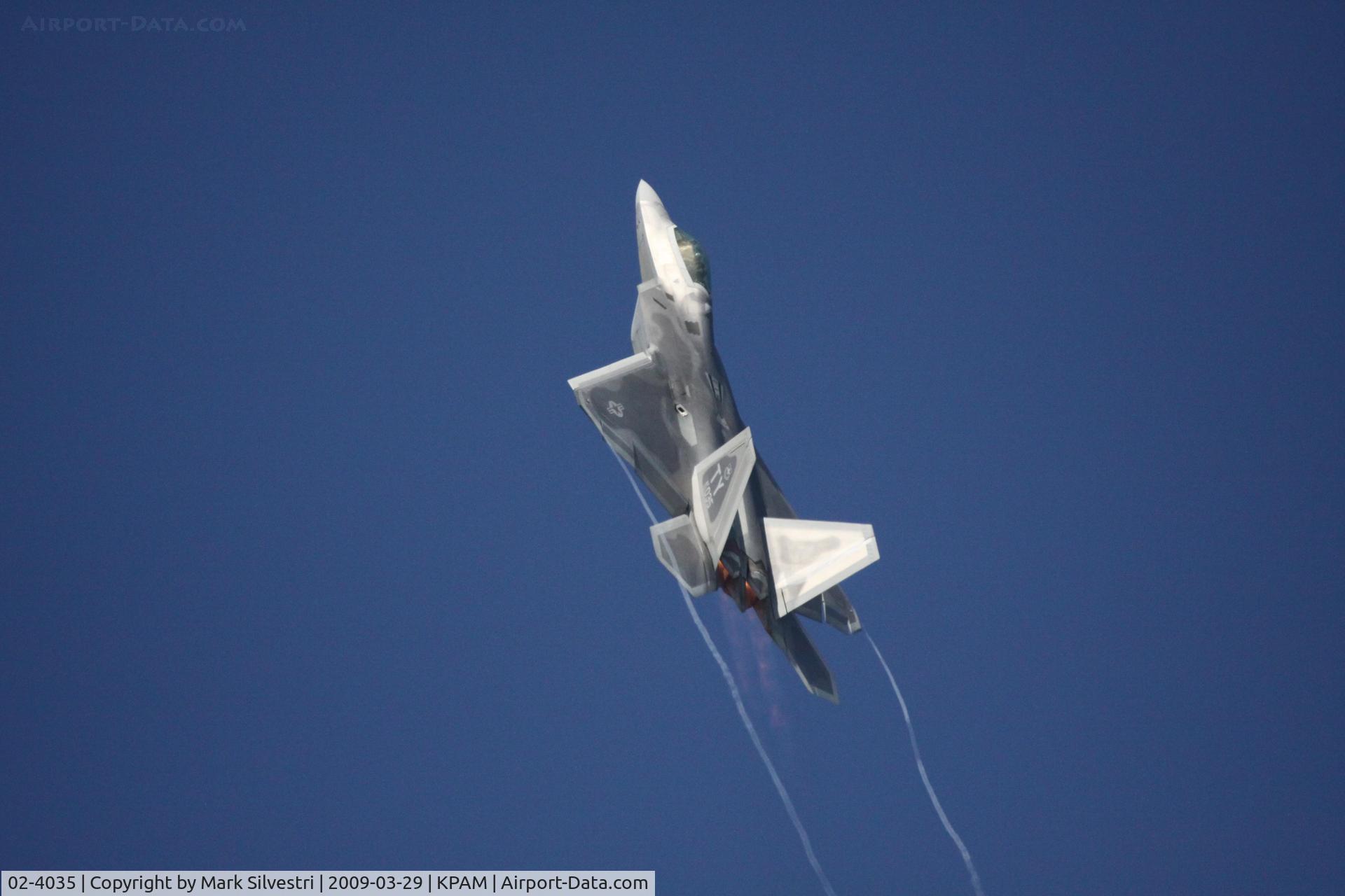 02-4035, Lockheed Martin F/A-22A Raptor C/N 4035, Tyndall 2009