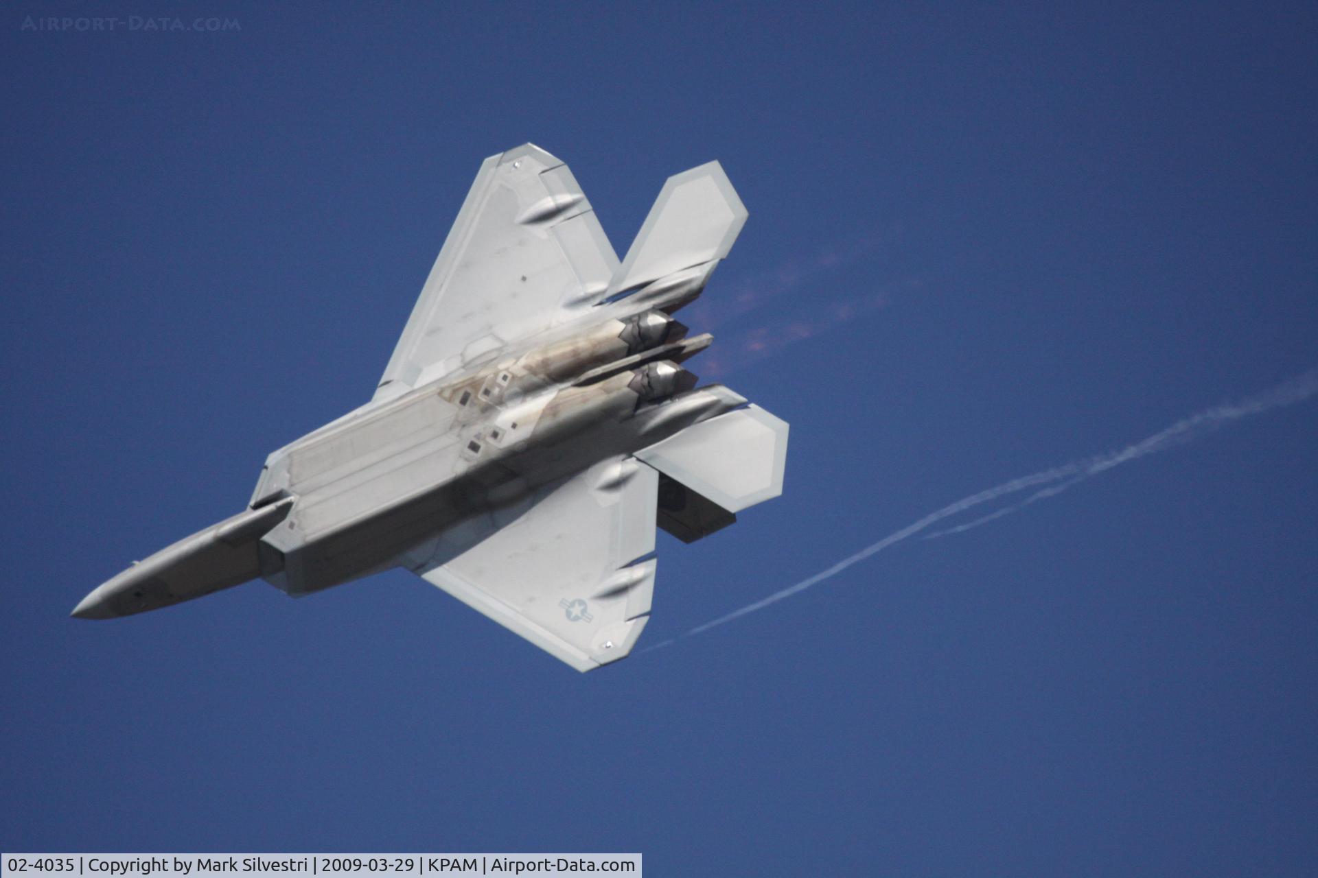 02-4035, Lockheed Martin F/A-22A Raptor C/N 4035, Tyndall 2009