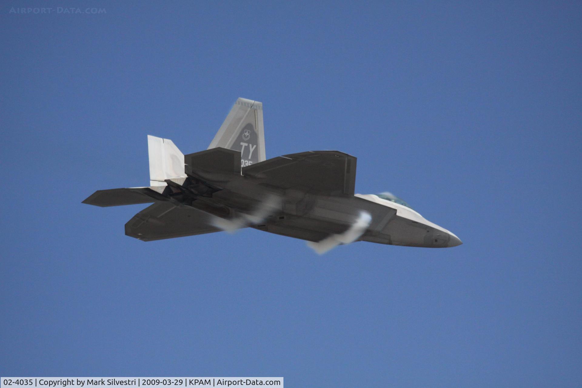 02-4035, Lockheed Martin F/A-22A Raptor C/N 4035, Tyndall 2009