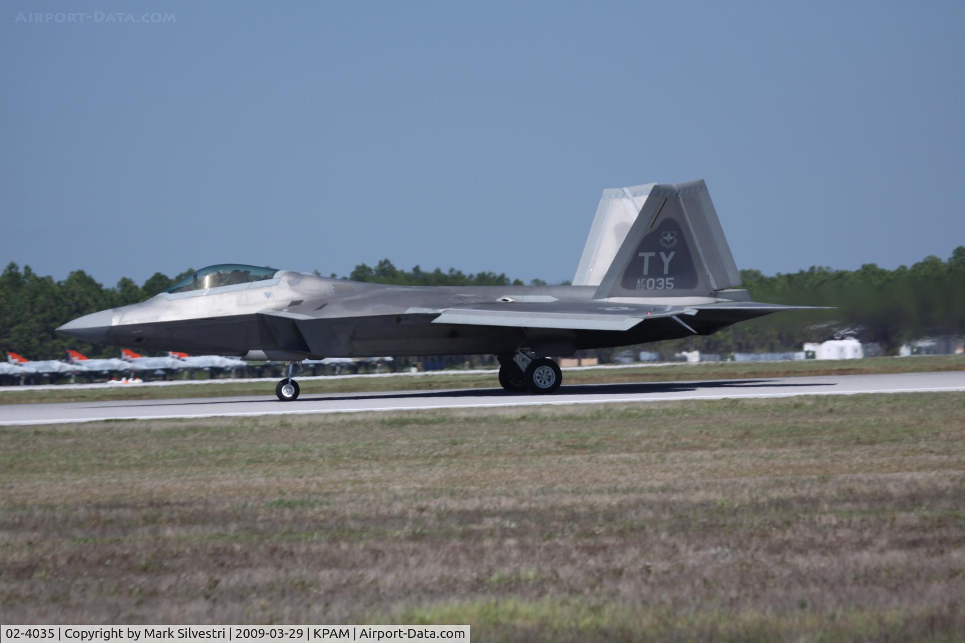 02-4035, Lockheed Martin F/A-22A Raptor C/N 4035, Tyndall 2009