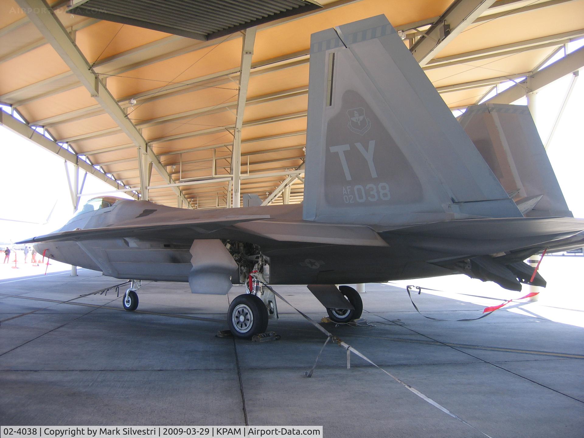 02-4038, Lockheed Martin F/A-22A Raptor C/N 4038, Tyndall 2009