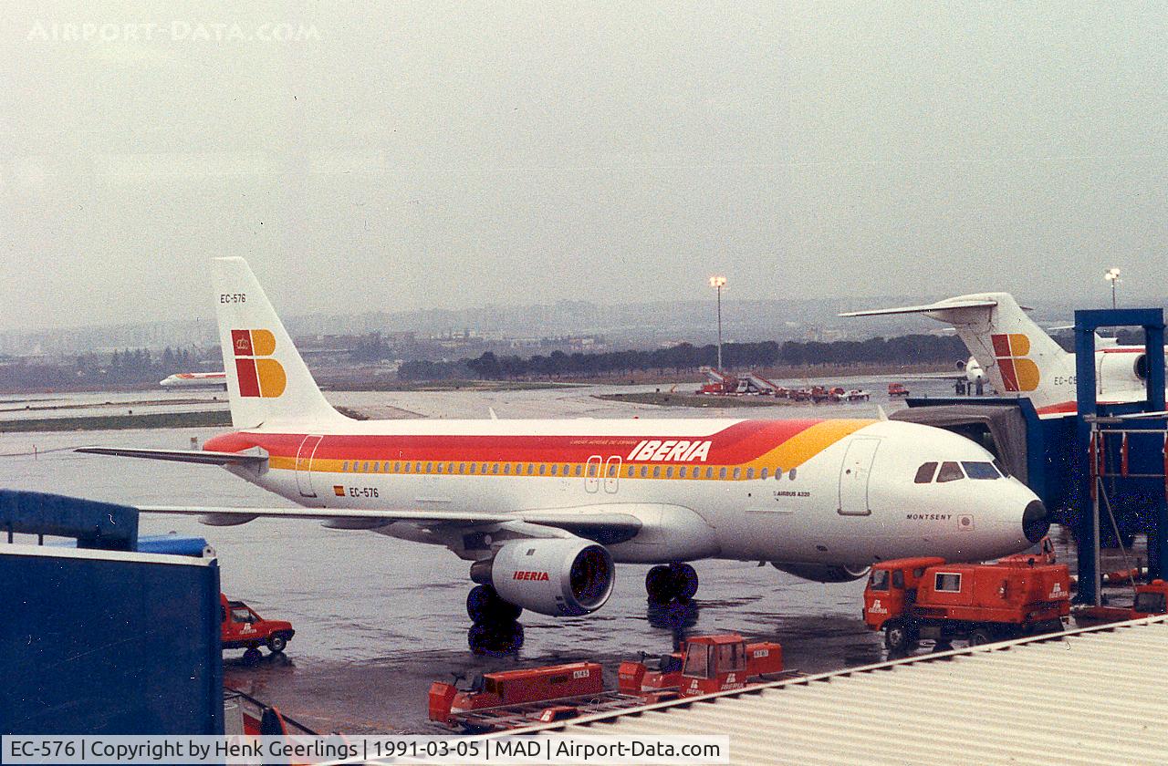 EC-576, 1990 Airbus A320-211 C/N 136, Iberia, later it became EC-FBQ
