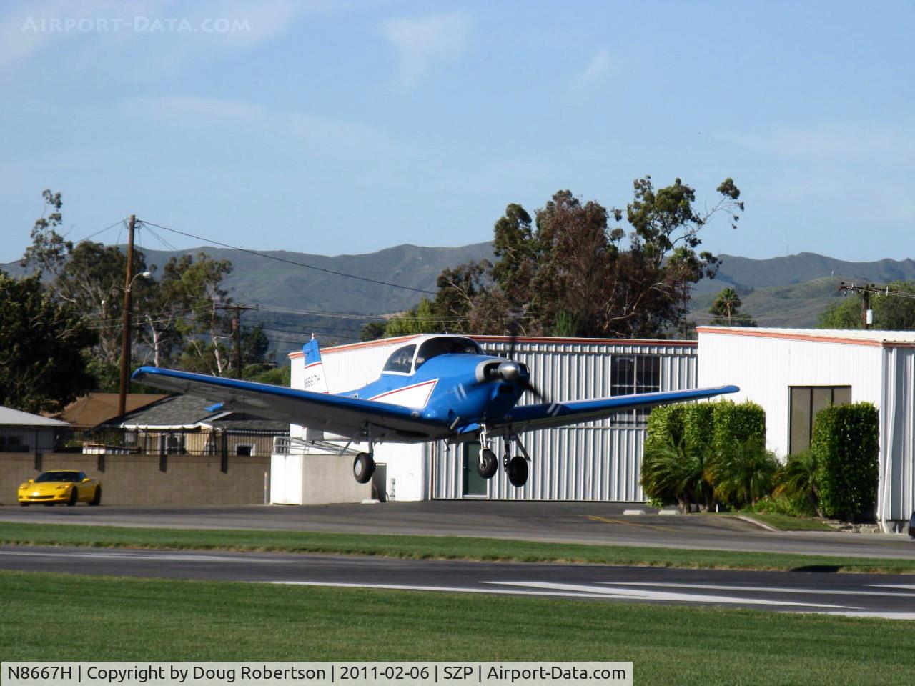 N8667H, 1947 North American Navion C/N NAV-4-667, 1947 North American NAVION, Continental IO-520 285 Hp upgrade, on final Rwy 04