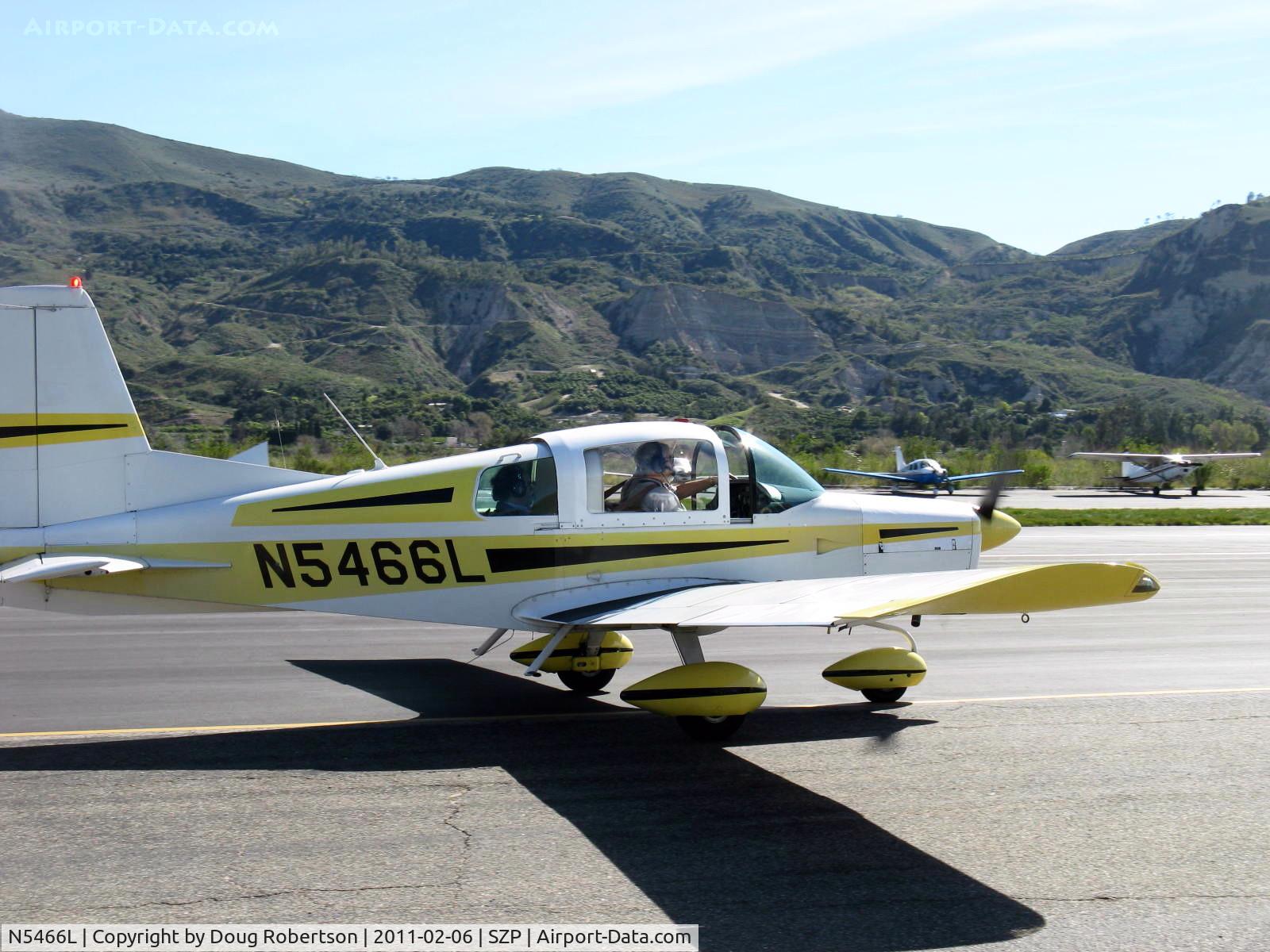 N5466L, 1973 Grumman American AA-5 Traveler C/N AA5-0366, 1973 Grumman American AA-5 TRAVELER, Lycoming O-320-E2G 150 Hp, taxi to 04