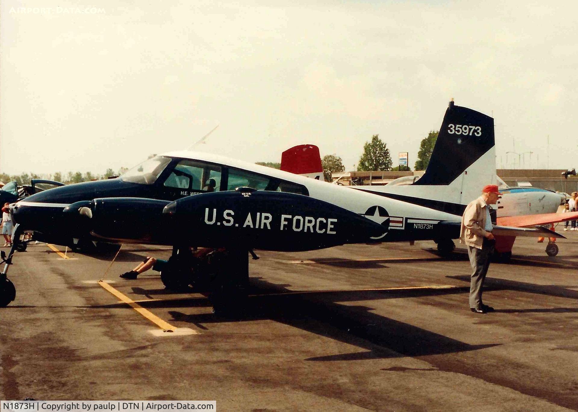 N1873H, 1952 Cessna 310C C/N 35973, At Downtown Shreveport 1987 - Scanned Photo