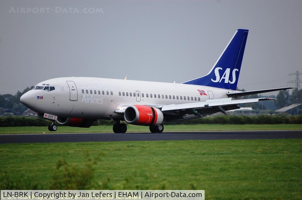 LN-BRK, 1991 Boeing 737-505 C/N 24274, Schiphol