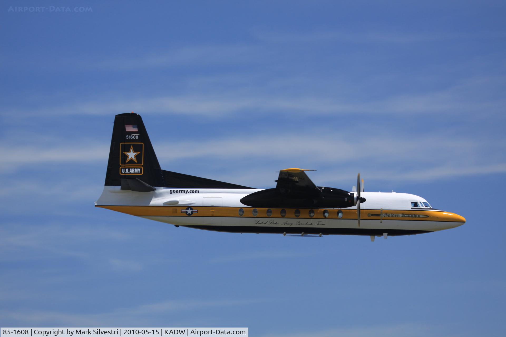 85-1608, 1984 Fokker C-31A (F27-400M) Troopship C/N 10668, Joint Base Andrews 2010