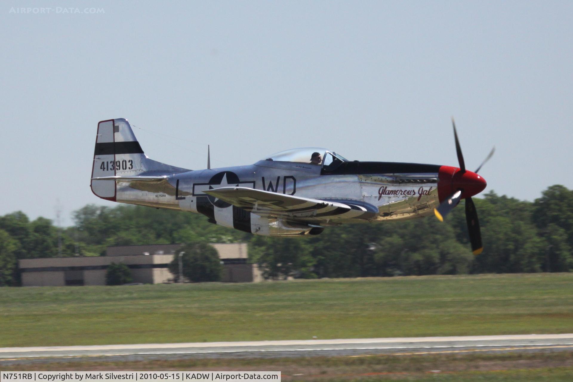 N751RB, 1944 North American P-51D Mustang C/N 44-13903JP, Joint Base Andrews 2010 - Pilot Dale 