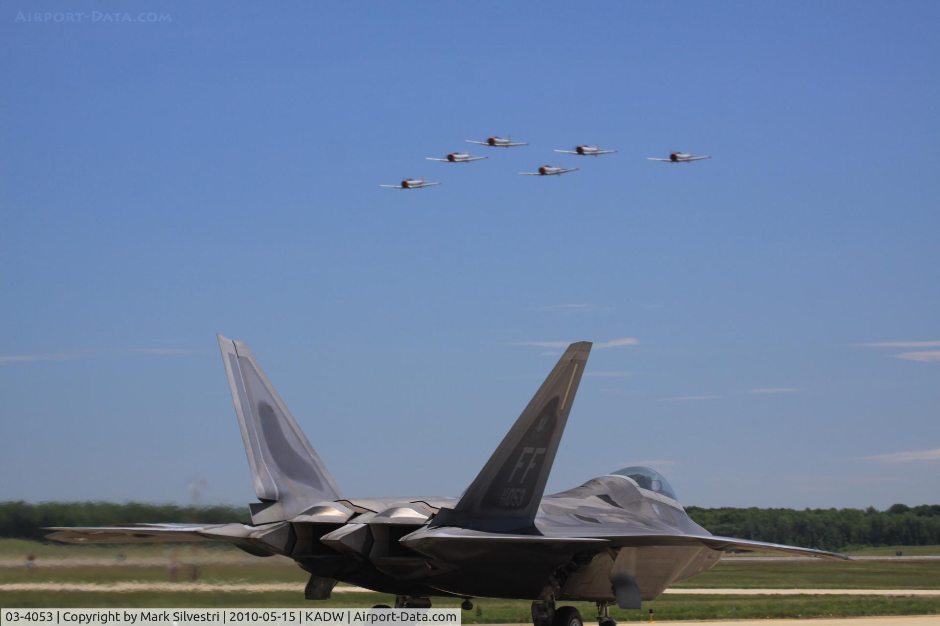 03-4053, 2003 Lockheed Martin F-22A Raptor C/N 4053, Joint Base Andrews 2010