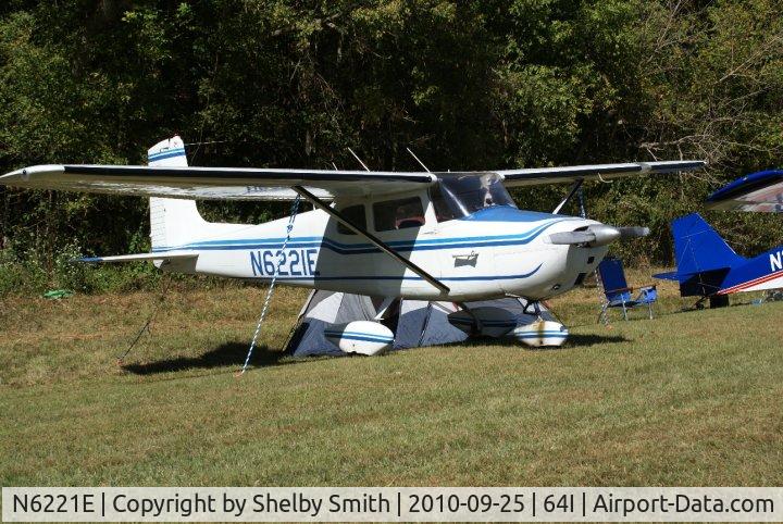 N6221E, 1958 Cessna 172 C/N 46321, At Lee Bottom, Indiana.  Fly in.