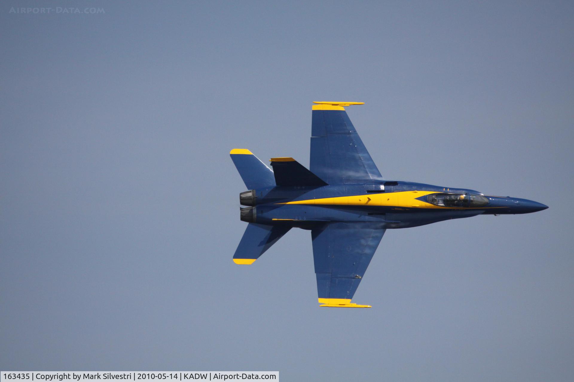 163435, 1987 McDonnell Douglas F/A-18C Hornet C/N 0634/C008, Joint Base Andrews 2010 - Blue Angel 6
