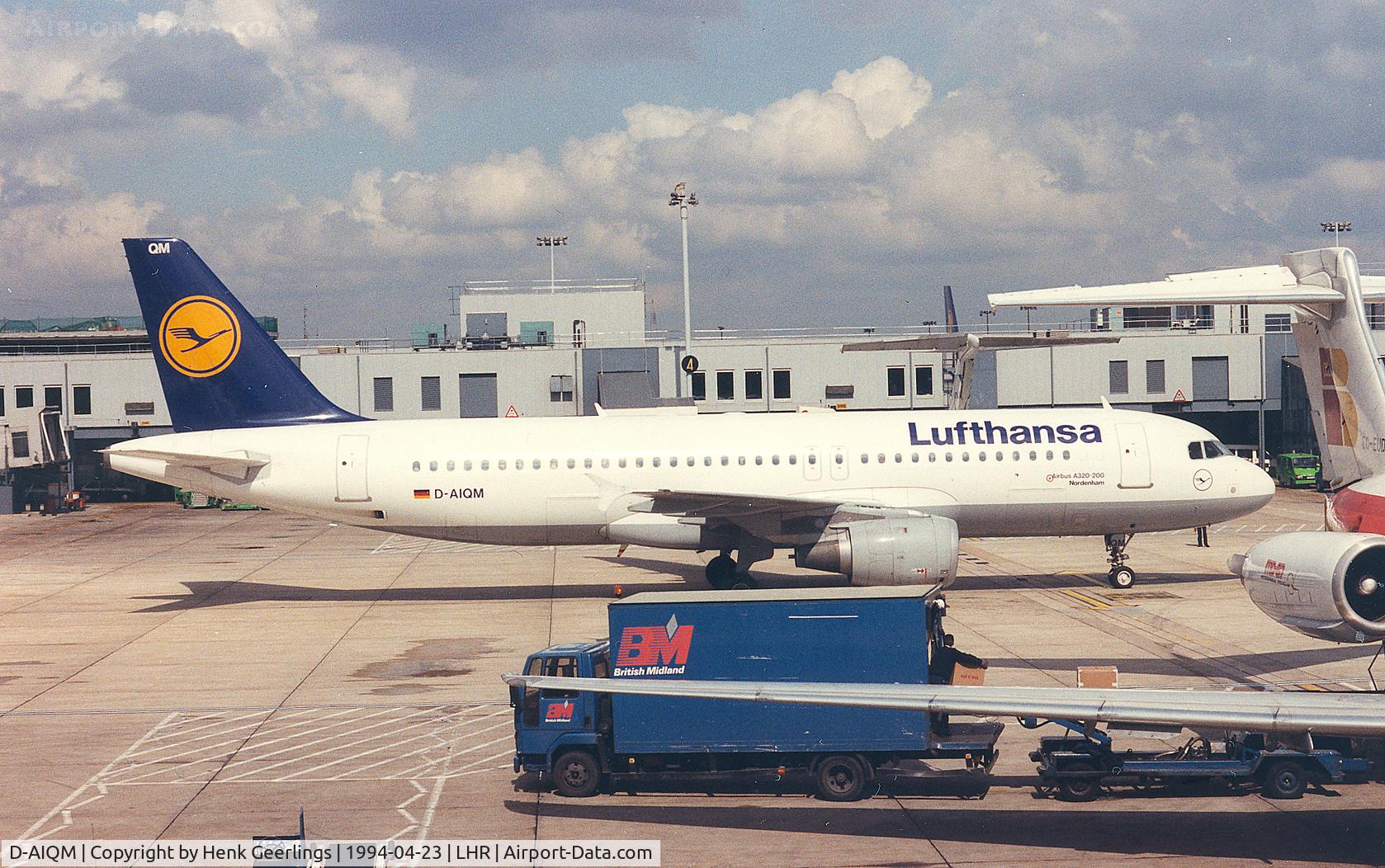 D-AIQM, 1991 Airbus A320-211 C/N 0268, Lufthansa