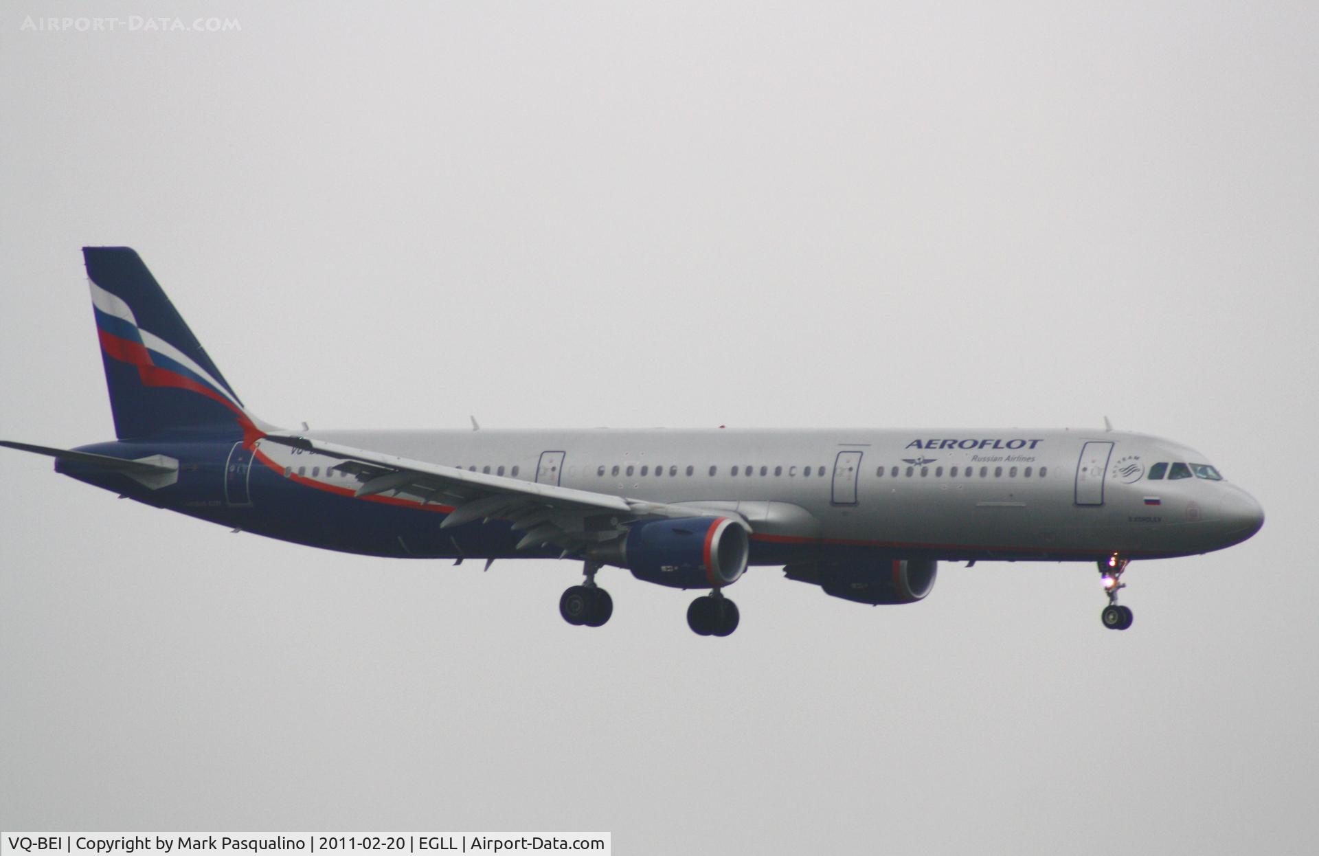 VQ-BEI, 2009 Airbus A321-211 C/N 4148, Airbus A321