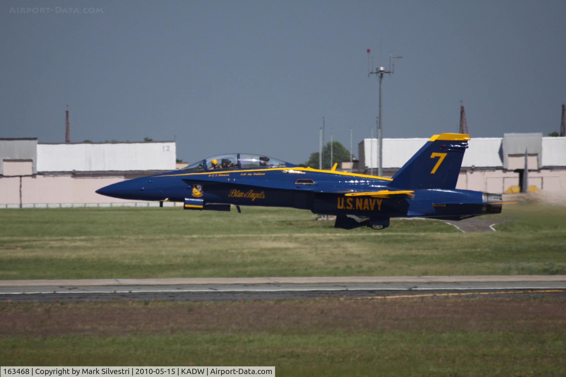 163468, McDonnell Douglas F/A-18D Hornet C/N 0691, Joint Base Andrews 2010 - Blue Angel 7