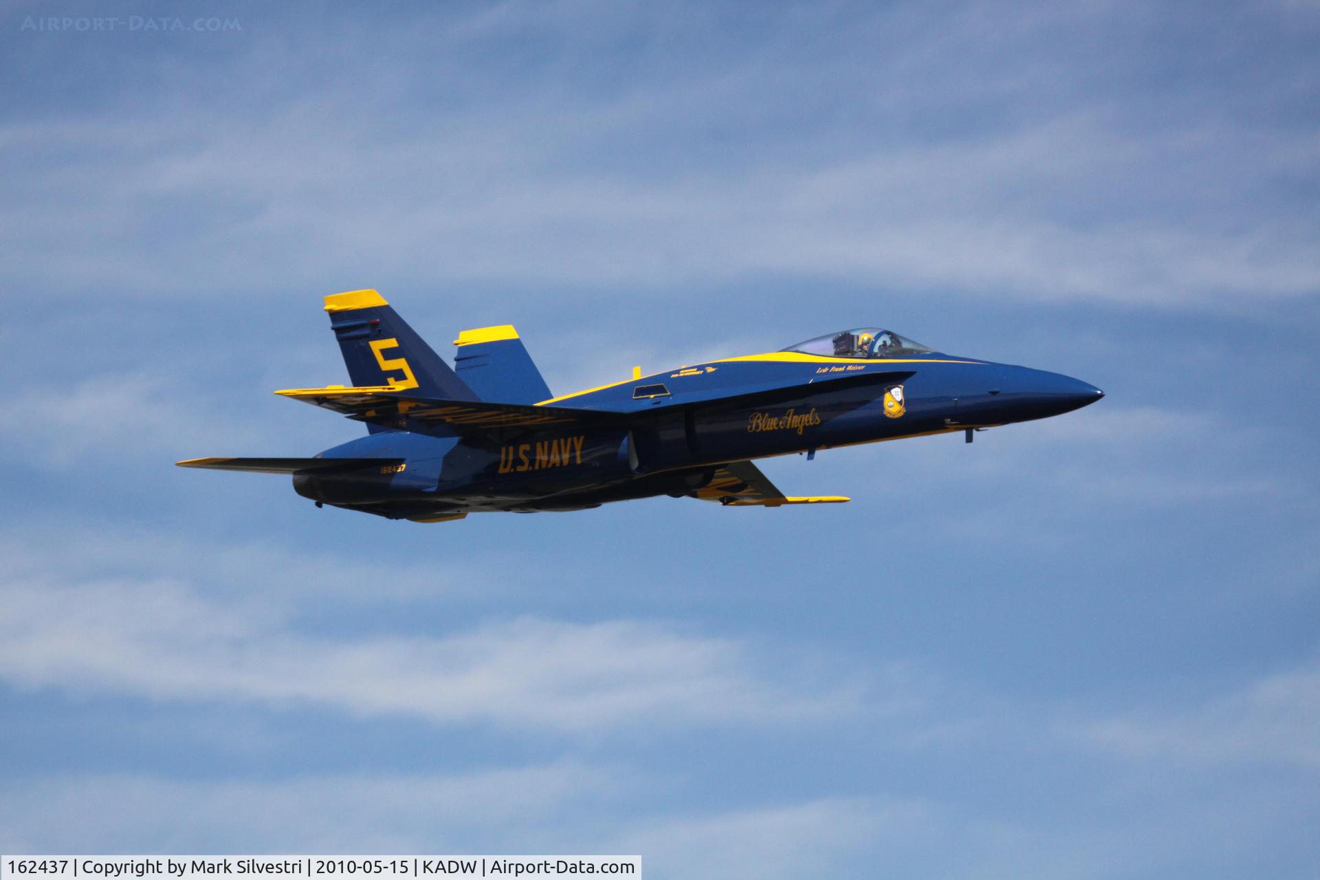 162437, McDonnell Douglas F/A-18A Hornet C/N 0281, Joint Base Andrews 2010 - Blue Angel 5
