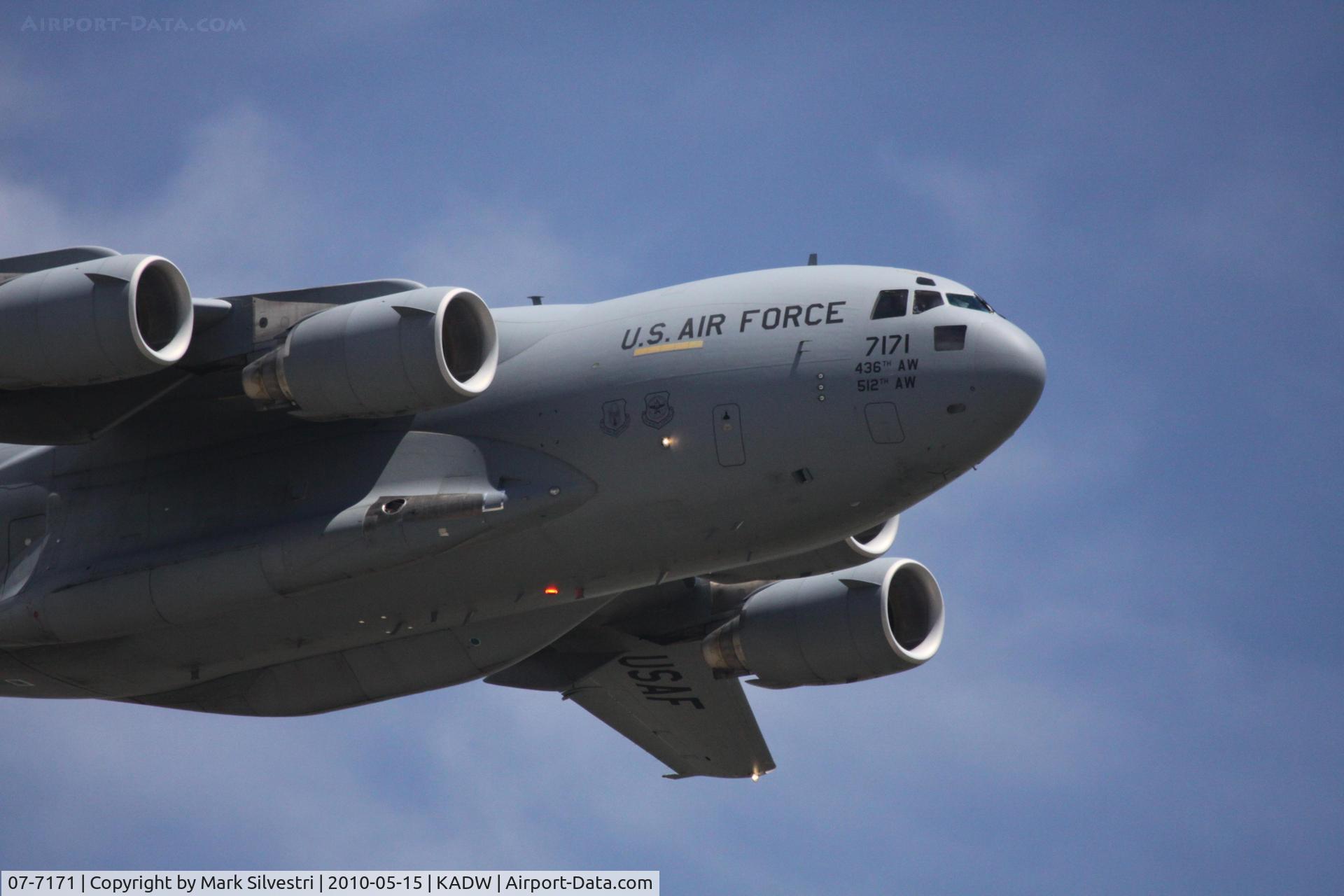 07-7171, Boeing C-17A Globemaster III C/N F-182/P-171, Joint Base Andrews 2010