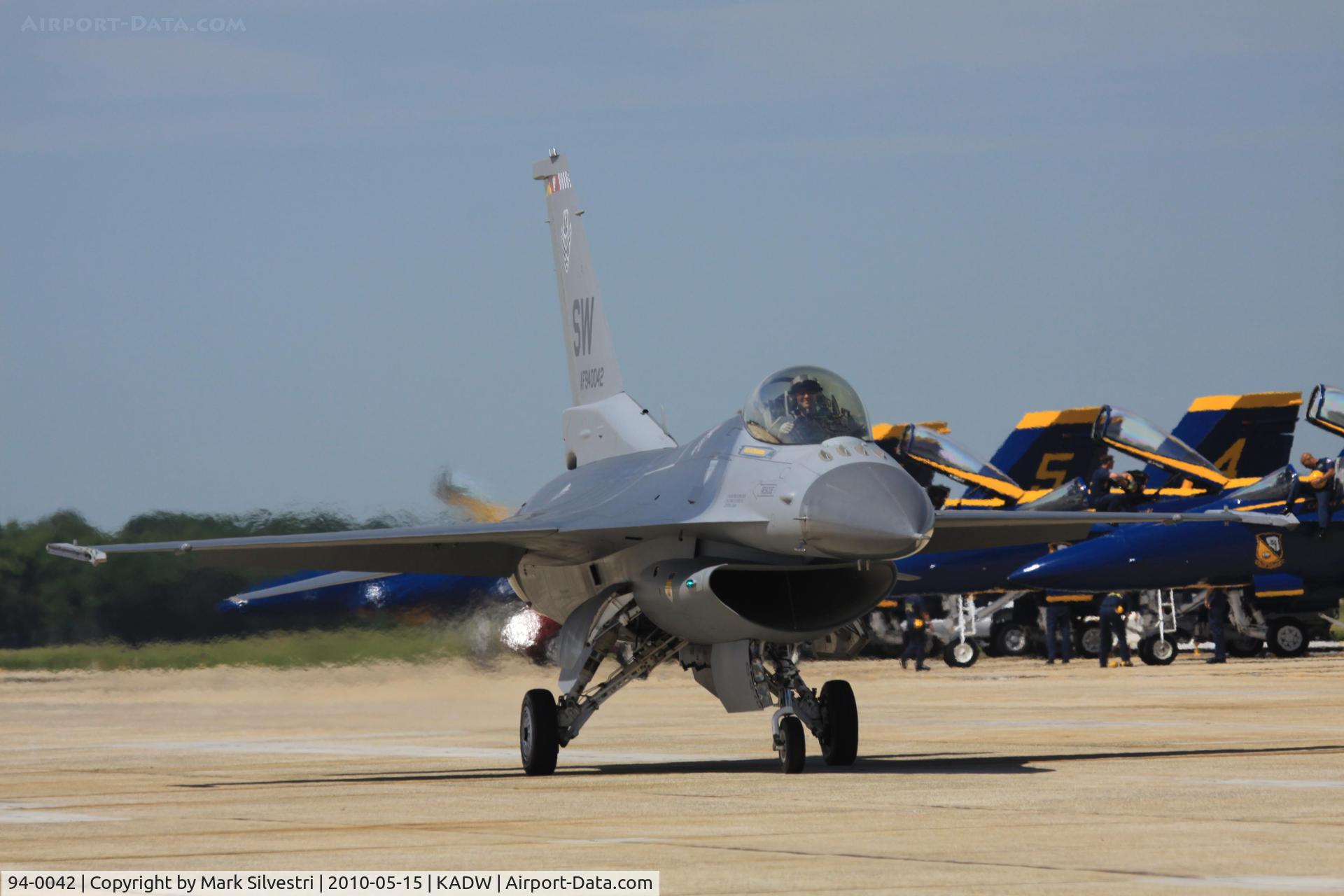 94-0042, Lockheed F-16CM Fighting Falcon C/N CC-194, Joint Base Andrews 2010