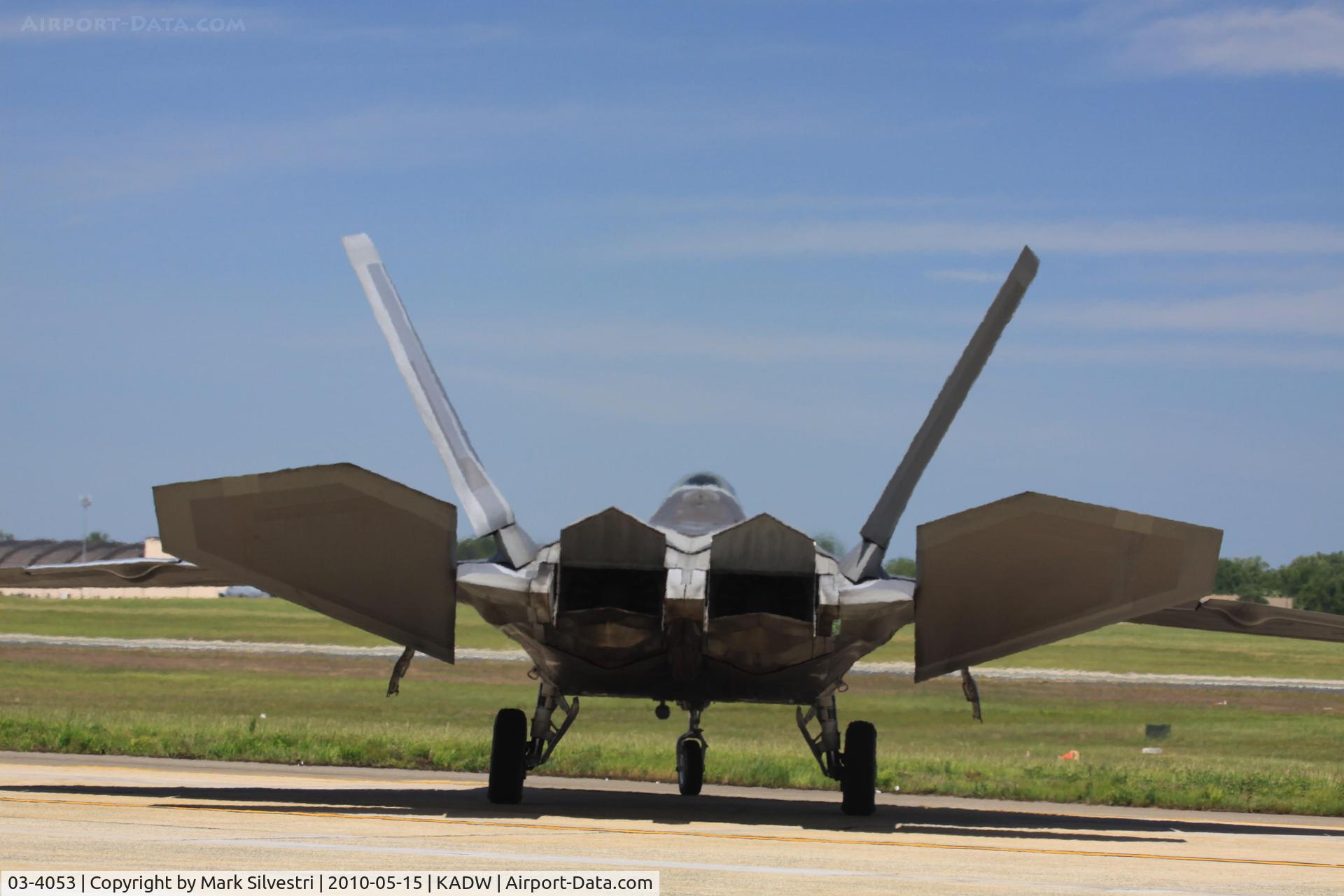 03-4053, 2003 Lockheed Martin F-22A Raptor C/N 4053, Joint Base Andrews 2010