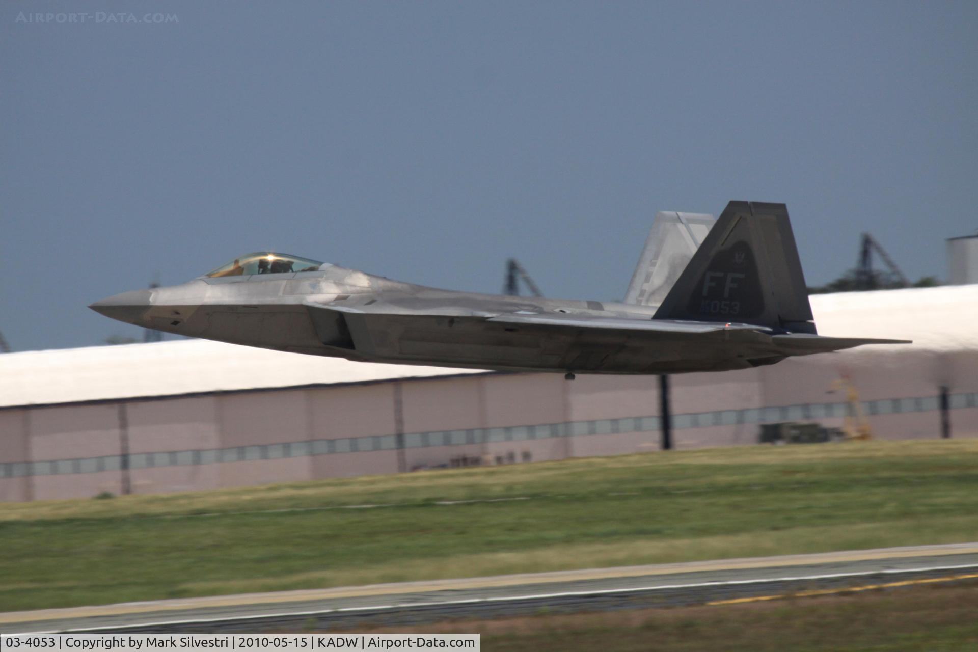 03-4053, 2003 Lockheed Martin F-22A Raptor C/N 4053, Joint Base Andrews 2010