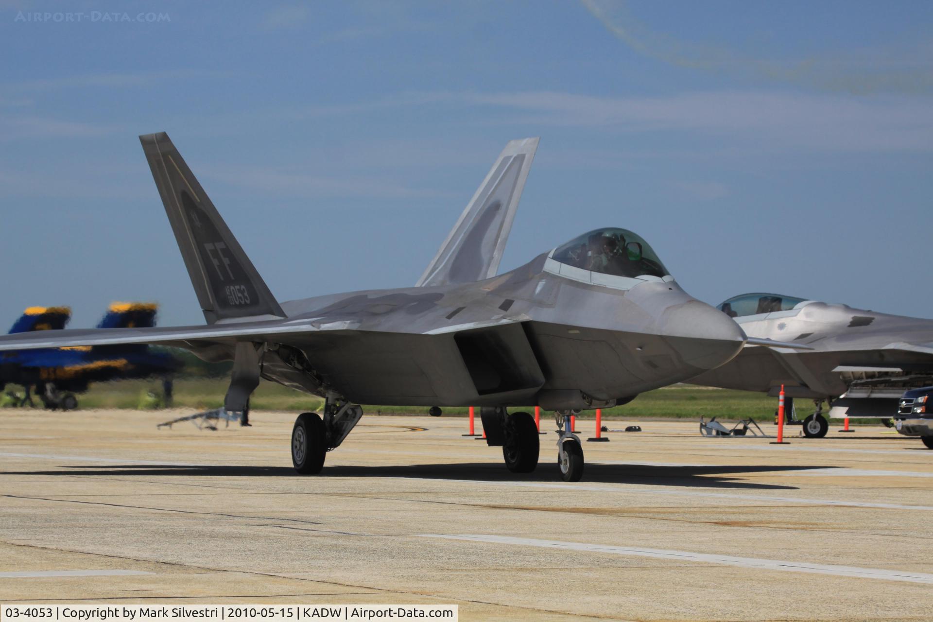 03-4053, 2003 Lockheed Martin F-22A Raptor C/N 4053, Joint Base Andrews 2010
