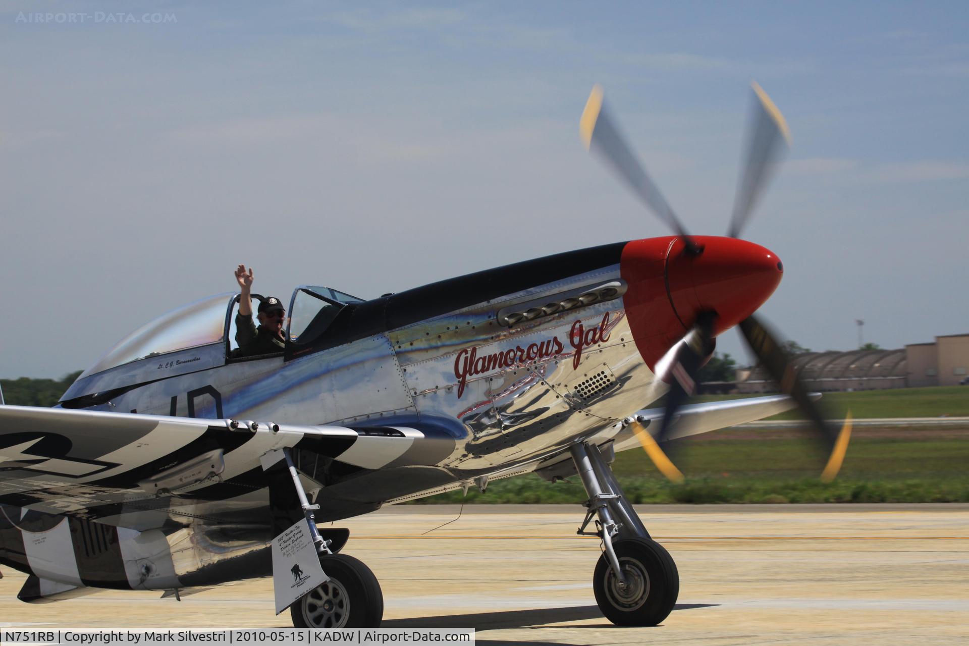 N751RB, 1944 North American P-51D Mustang C/N 44-13903JP, Joint Base Andrews 2010 - Pilot Dale 