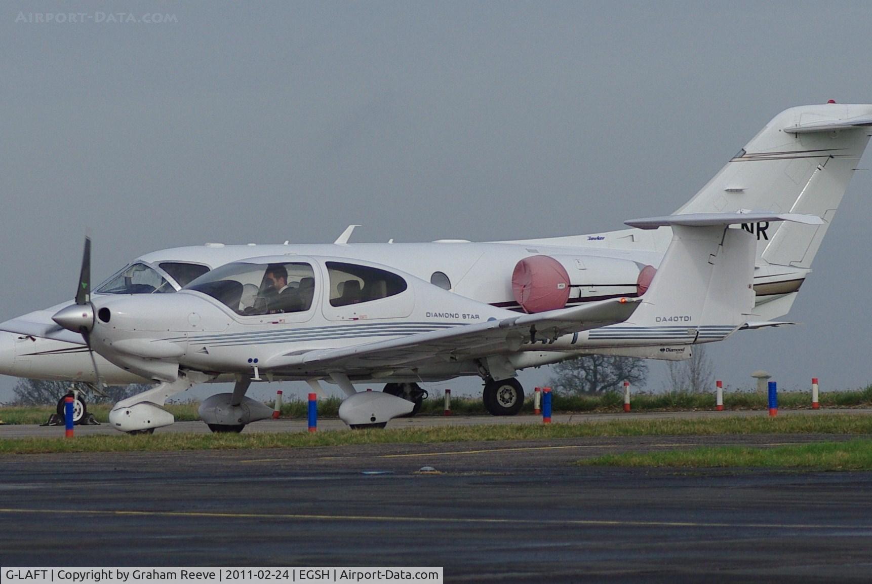 G-LAFT, 2006 Diamond DA-40D Diamond Star C/N D4.193, Parked on a sunny afternoon.