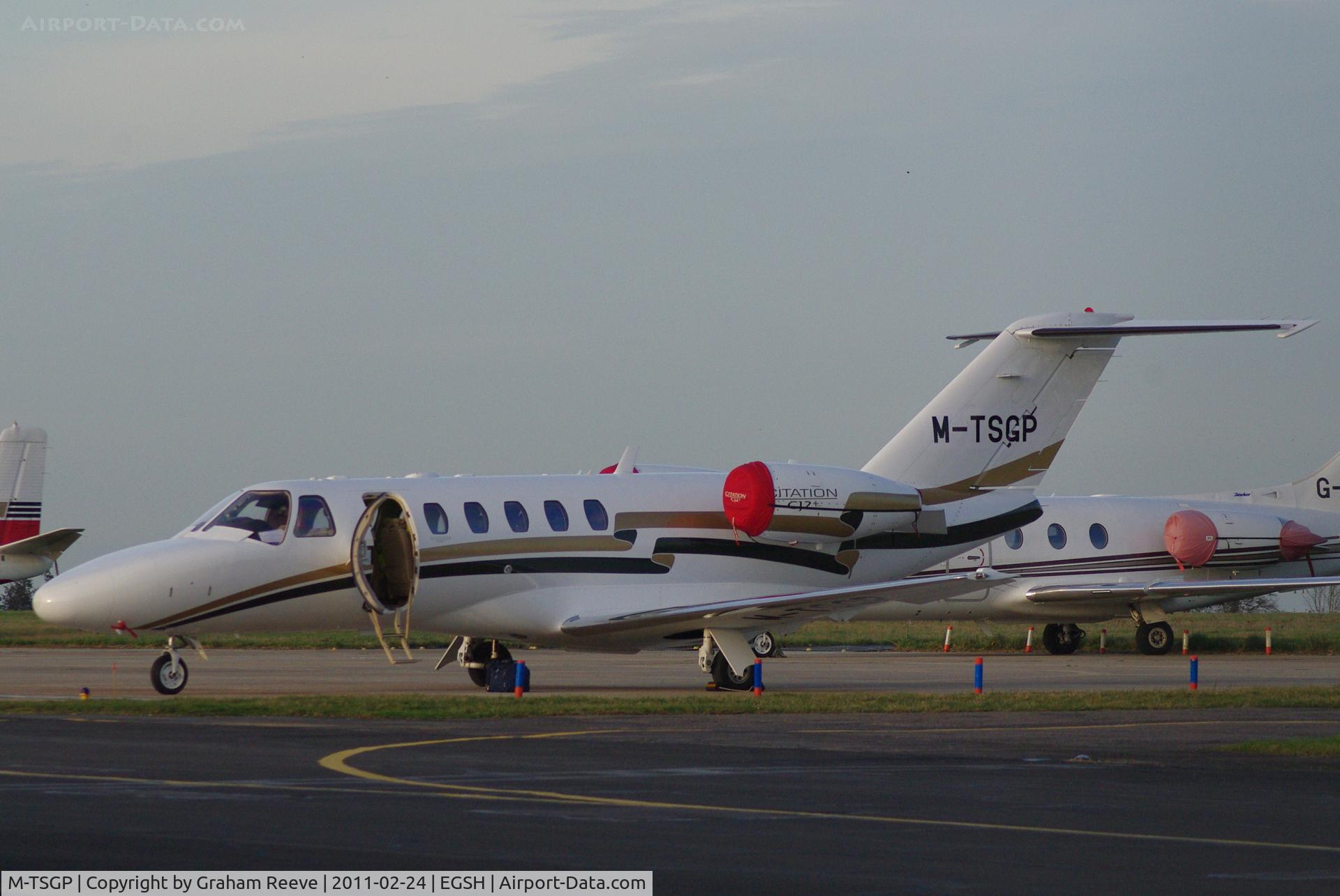 M-TSGP, 2006 Cessna 525A Citation Jet CJ2 C/N 525A-0303, Parked at Norwich.