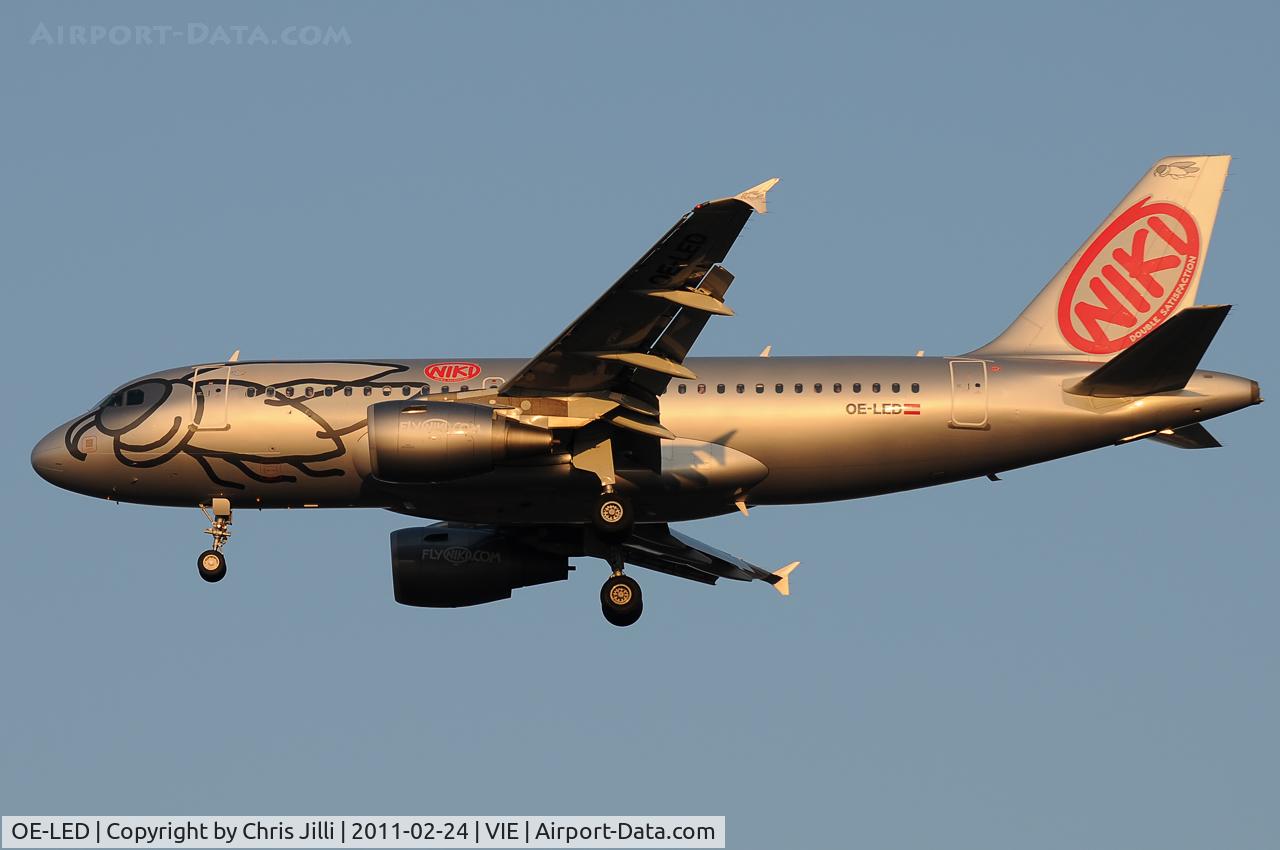 OE-LED, 2008 Airbus A319-112 C/N 3407, NLY