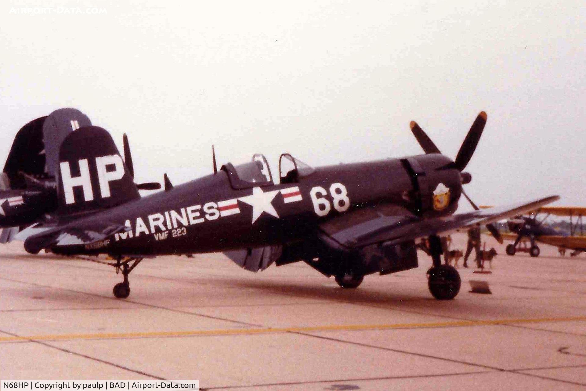 N68HP, Vought F4U-4 Corsair C/N 9456, Barksdale Air Force Base 