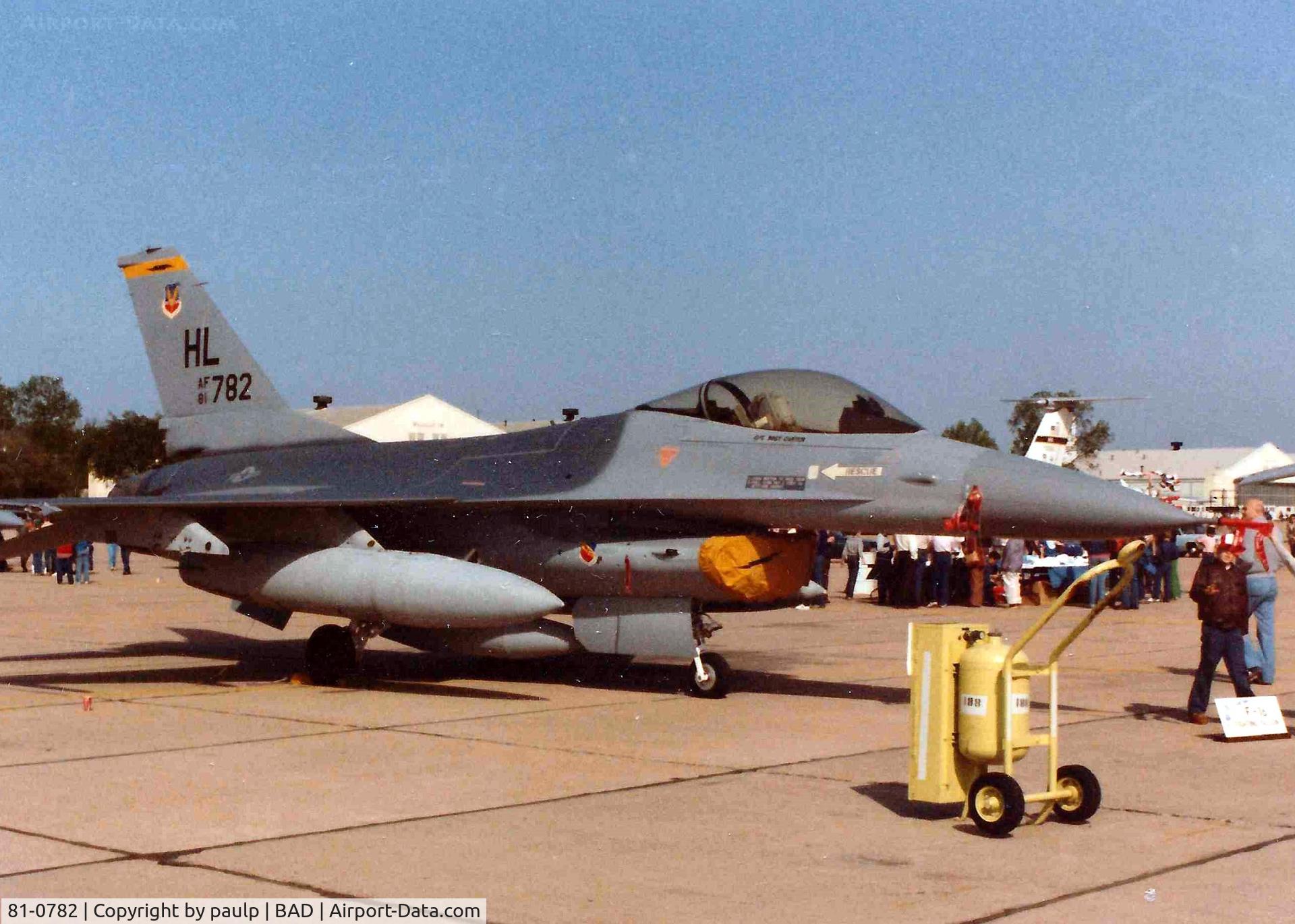 81-0782, 1981 General Dynamics F-16A Fighting Falcon C/N 61-463, Barksdale Air Force Base 