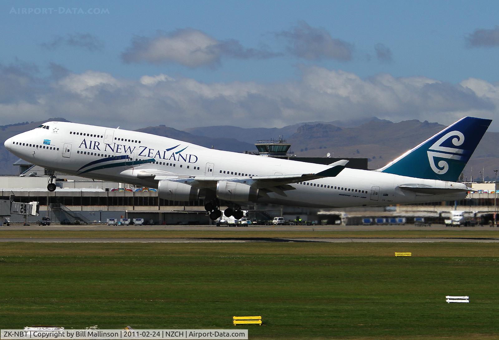 ZK-NBT, 1990 Boeing 747-419 C/N 24855, ferrying ppl out of quake devastated CHC