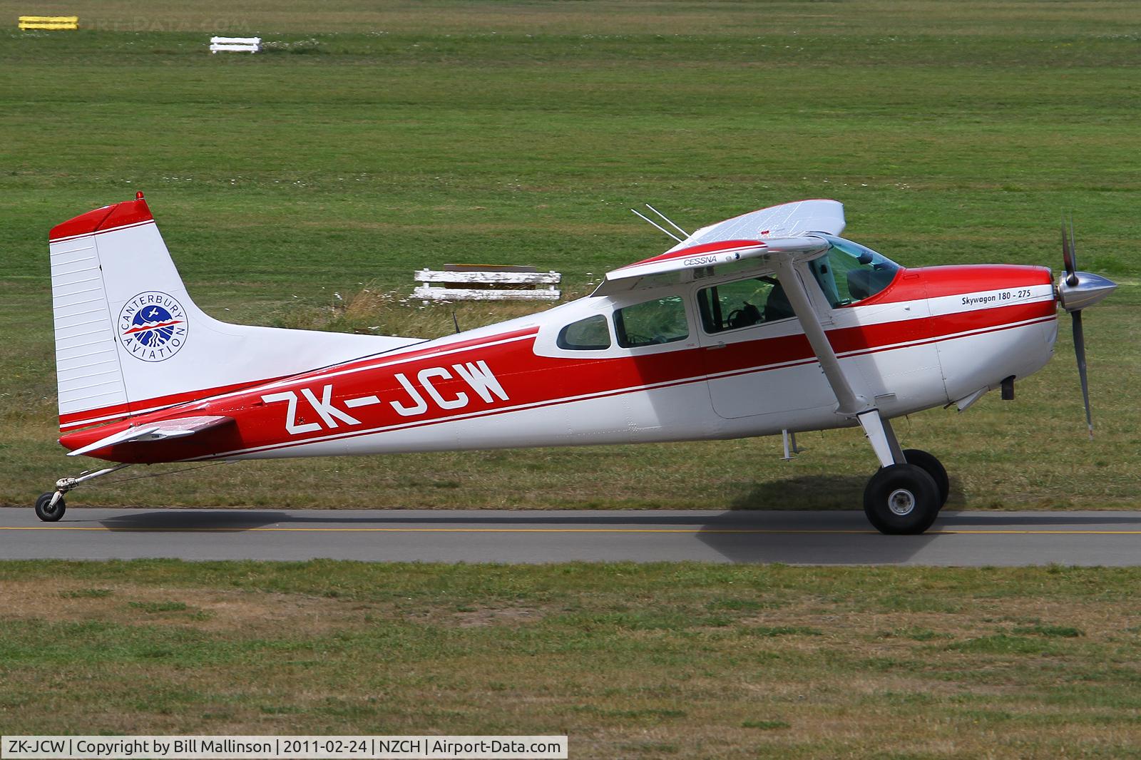ZK-JCW, 1979 Cessna 180K Skywagon C/N 18053100, from the aero club balcony