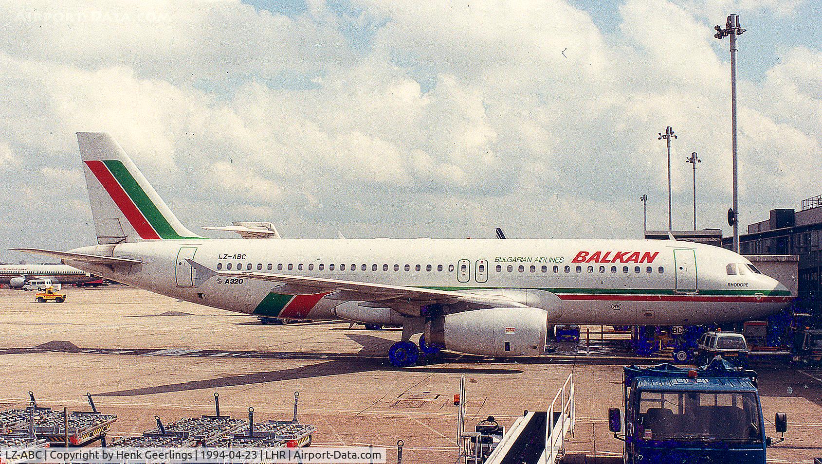 LZ-ABC, 1992 Airbus A320-231 C/N 308, Balkan-Bulgarian Airlines